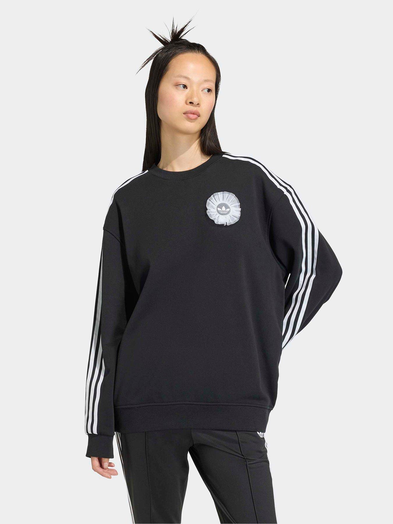 adidas Originals Womens Branded Crew Top - Black