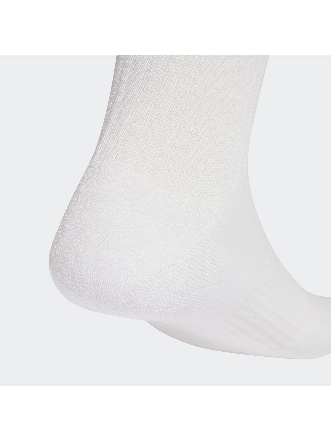 Image 4 of 4 of adidas Sportswear Unisex 3 Stripe Essentials Crew Socks 6 Pack - White