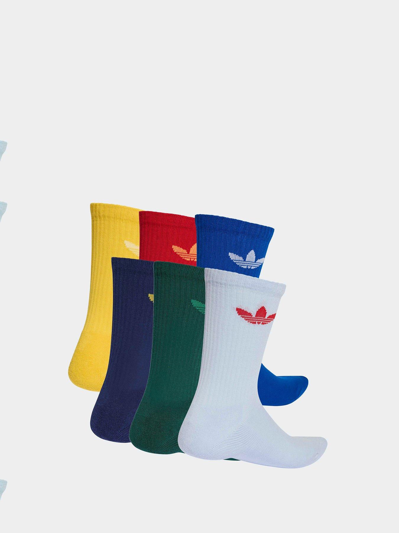 Image 2 of 4 of adidas Originals Unisex Trefoil Crew Sock 6 Pack - Multi