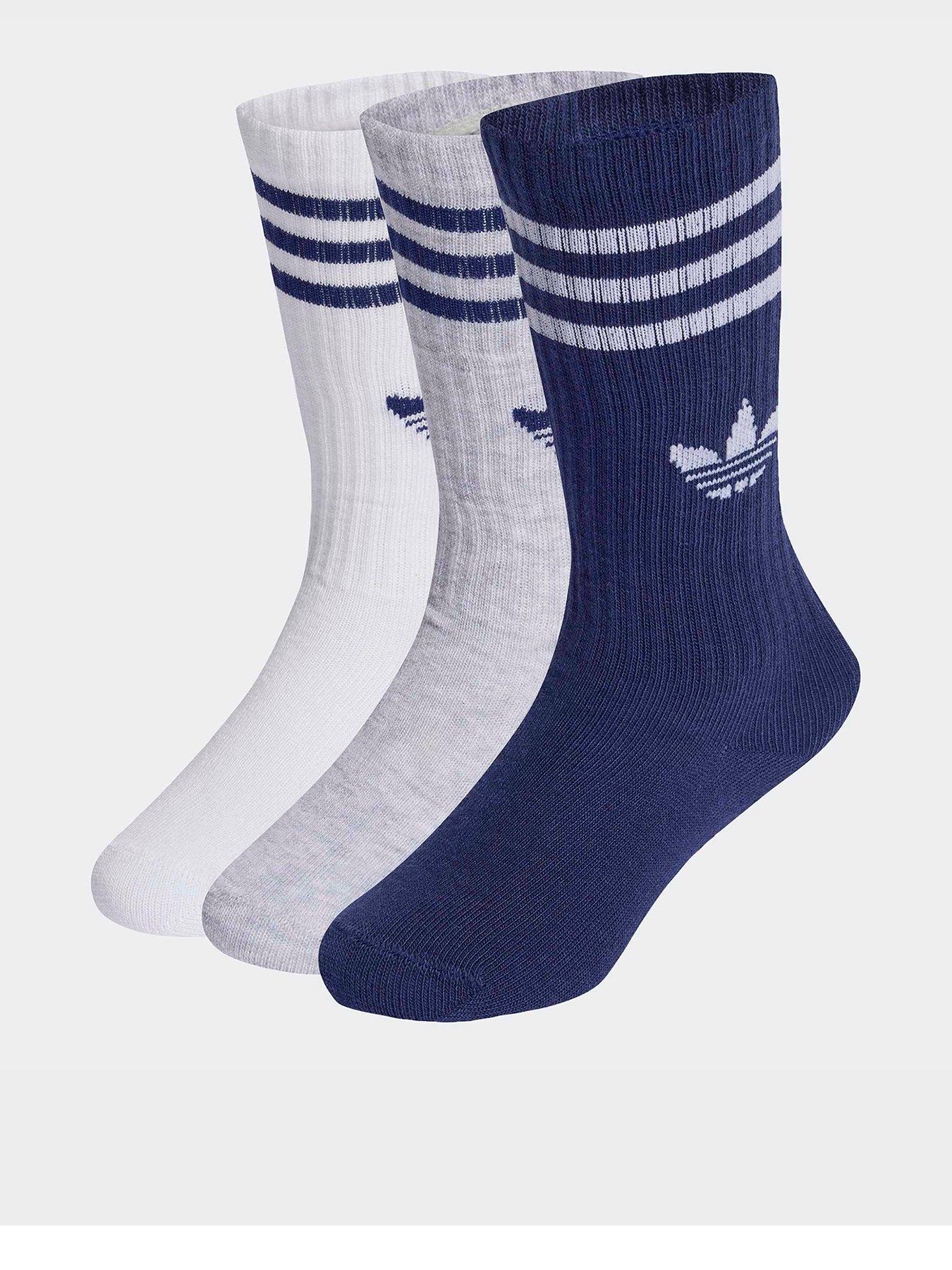 adidas Originals Kids 3-Stripes Crew Socks 6 Pairs - Multi