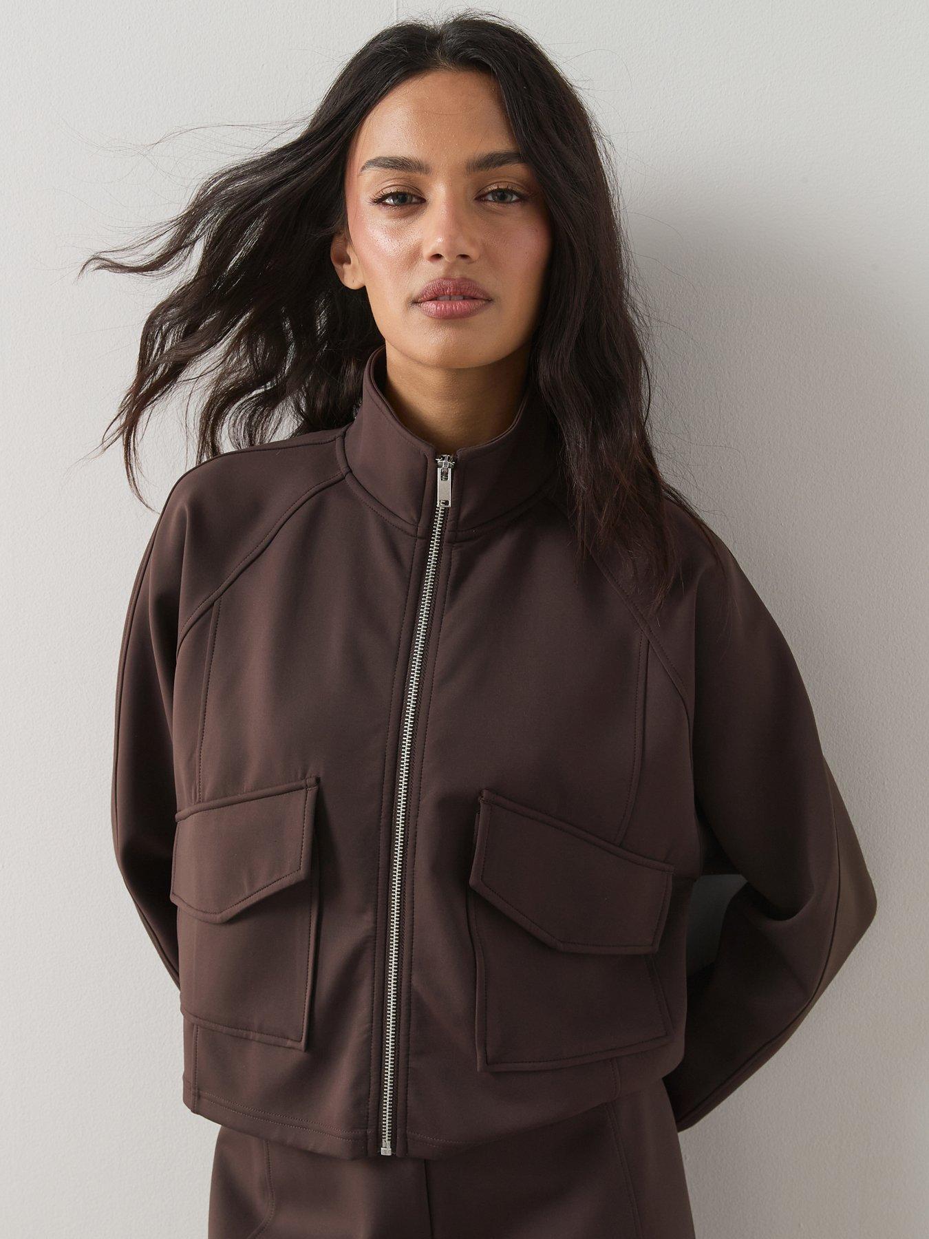 the-very-collection-scuba-utility-jacket-co-ord-browndetail