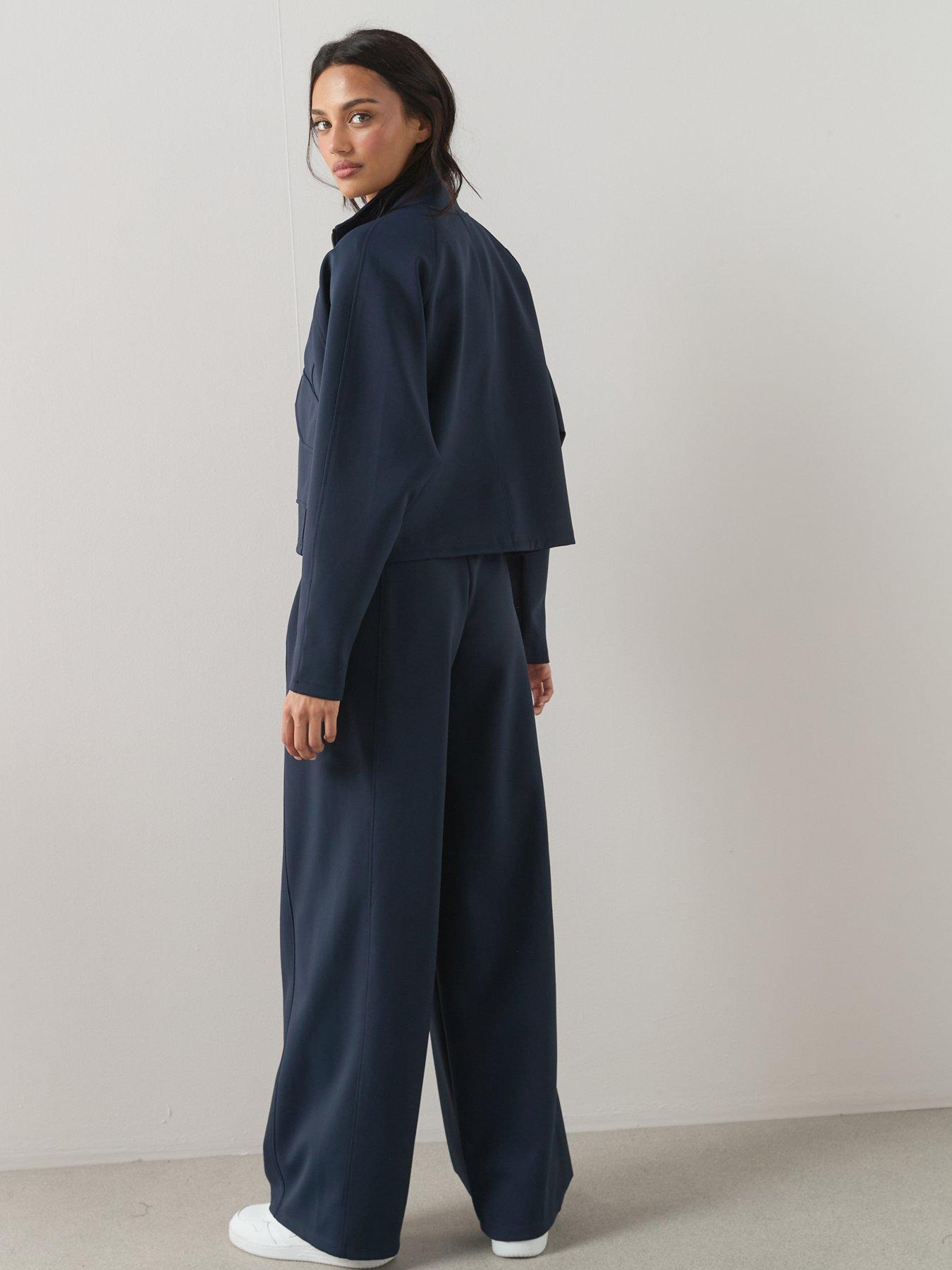 Image 6 of 6 of The Very Collection Scuba Utility Jacket Co-Ord - Navy