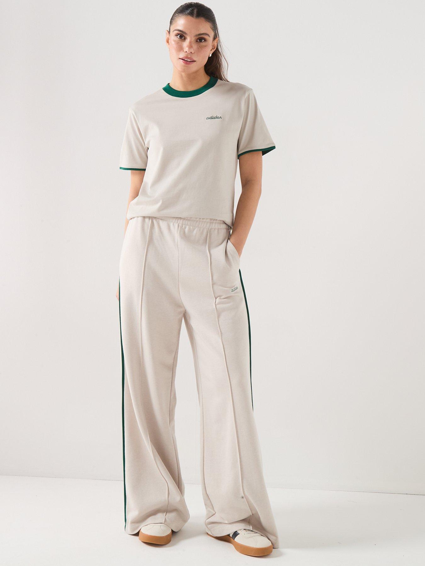 Image 4 of 5 of adidas Sportswear Women's Seasonal Essentials Colourpop T-Shirt With Embroidered Graphic - Beige
