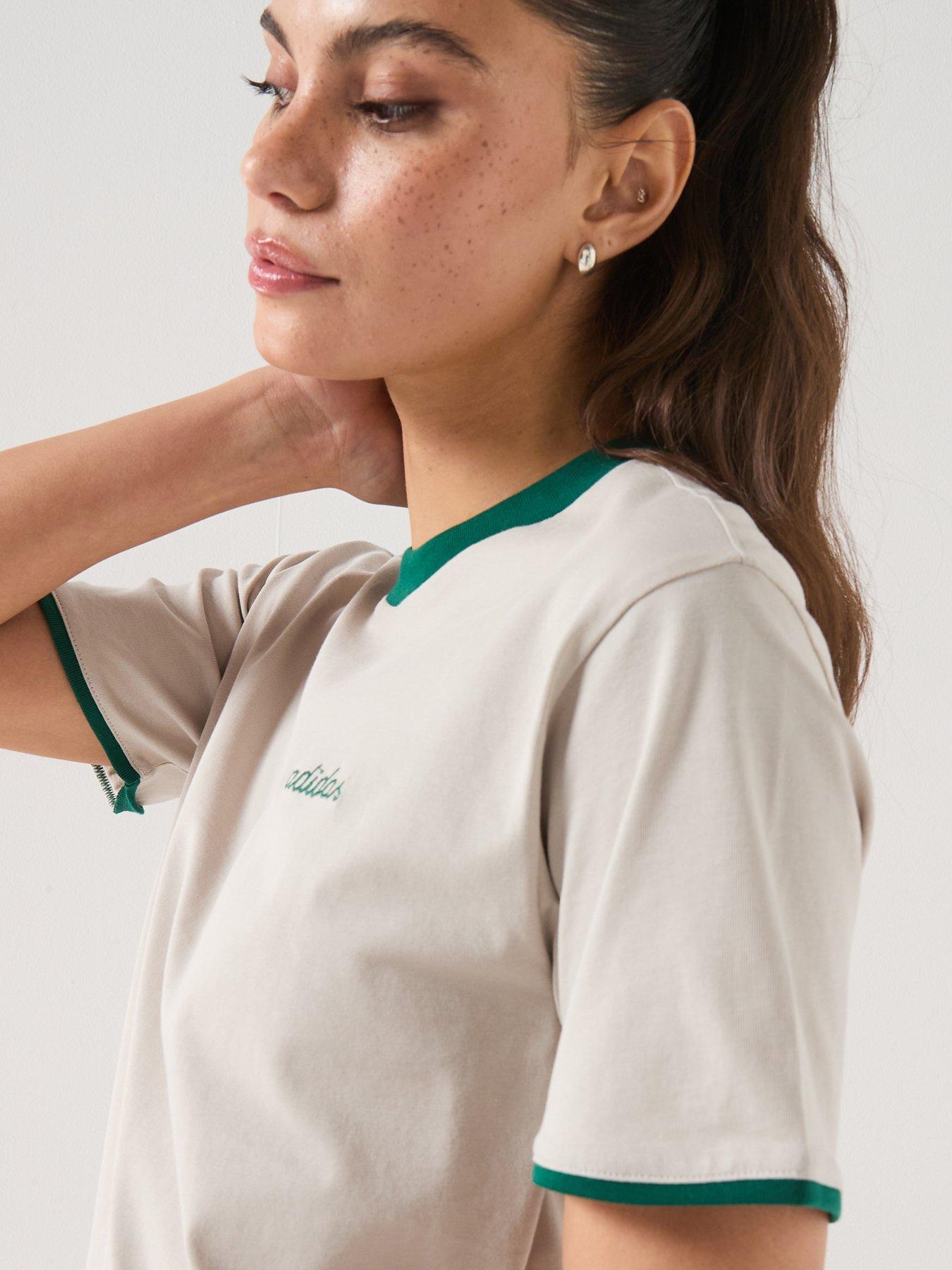 Image 5 of 5 of adidas Sportswear Women's Seasonal Essentials Colourpop T-Shirt With Embroidered Graphic - Beige