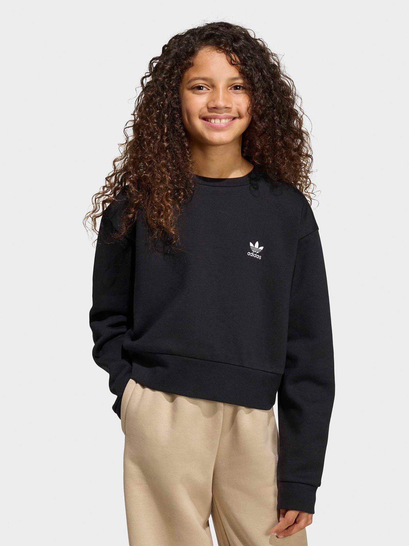adidas-originals-junior-girls-boxy-crew-sweatshirt-blackfront