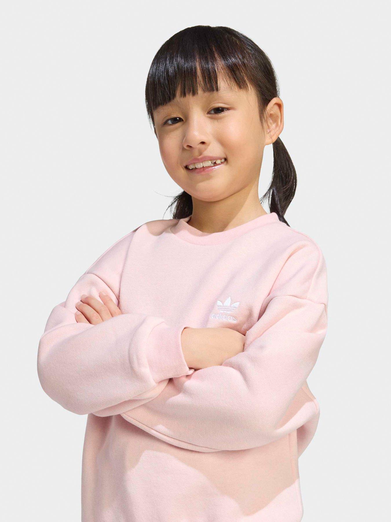 Image 7 of 7 of adidas Originals Kids Unisex Loose Crew Jogger Set - Pink