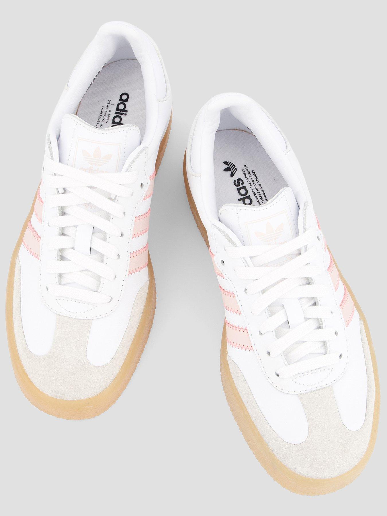 Image 4 of 7 of adidas Originals Womens Samba - White/pink
