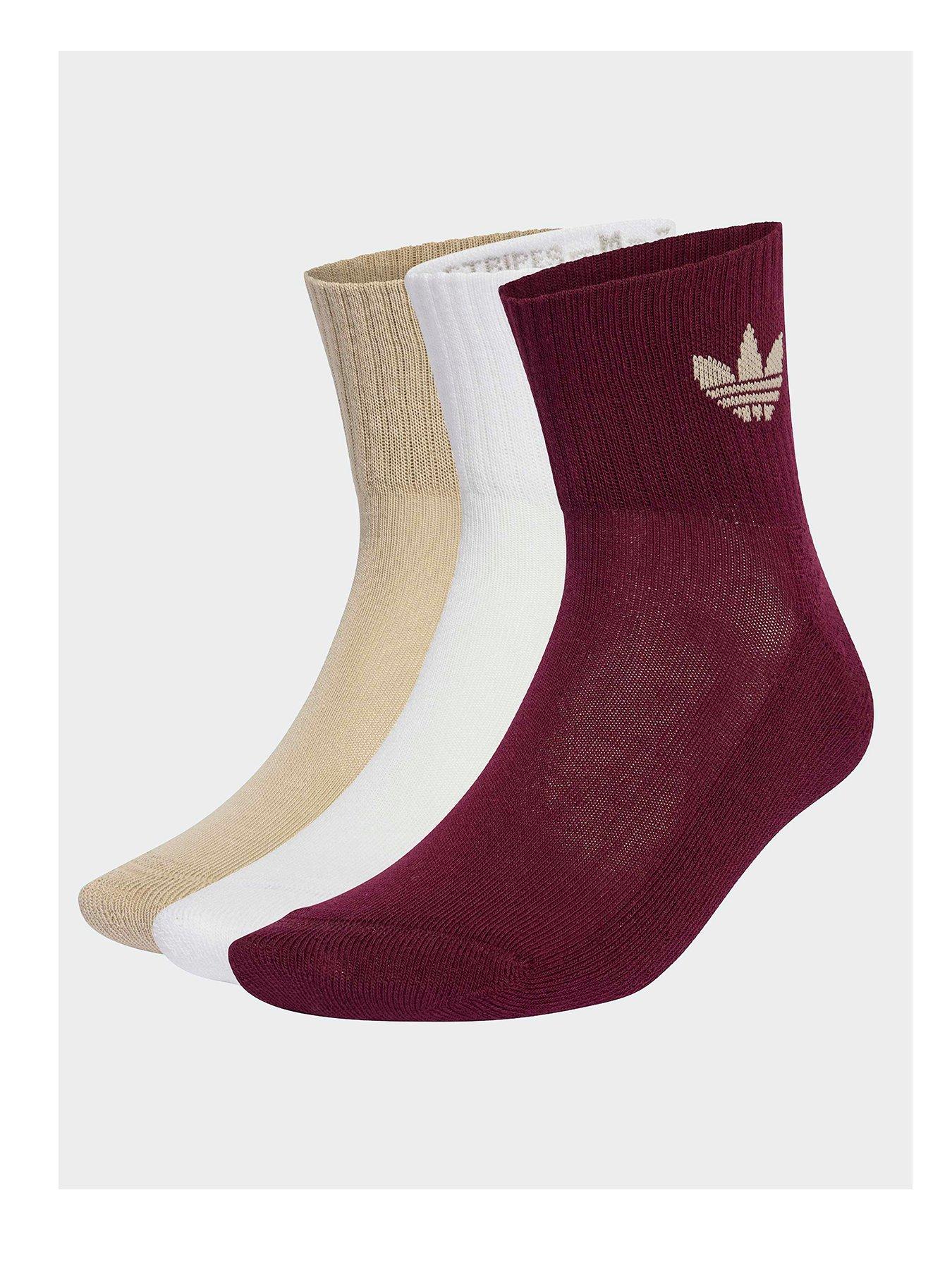 Image 1 of 4 of adidas Originals Unisex 1/4 Socks 3 Pack - White