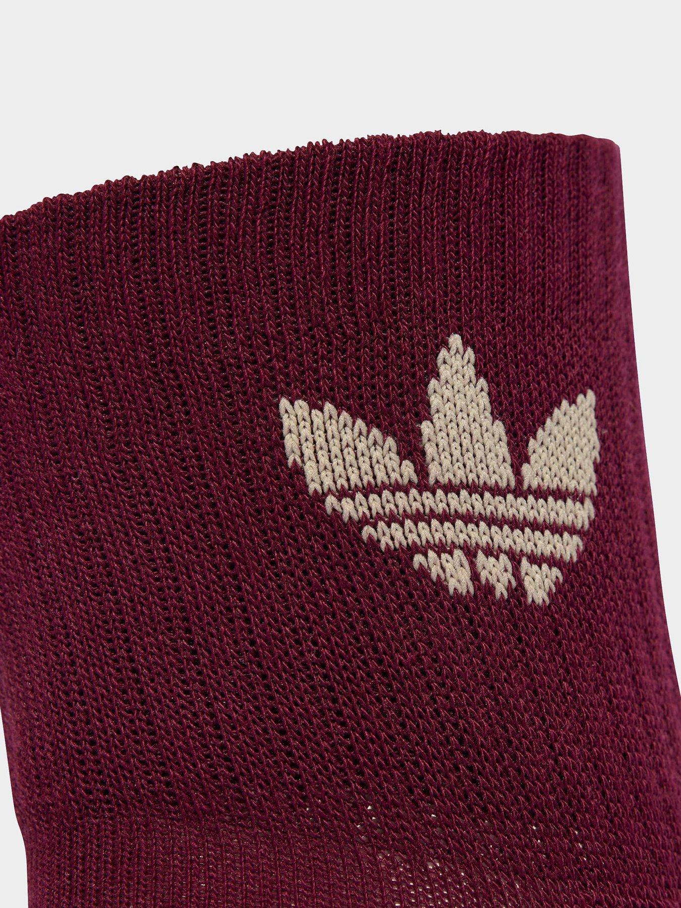 Image 4 of 4 of adidas Originals Unisex 1/4 Socks 3 Pack - White