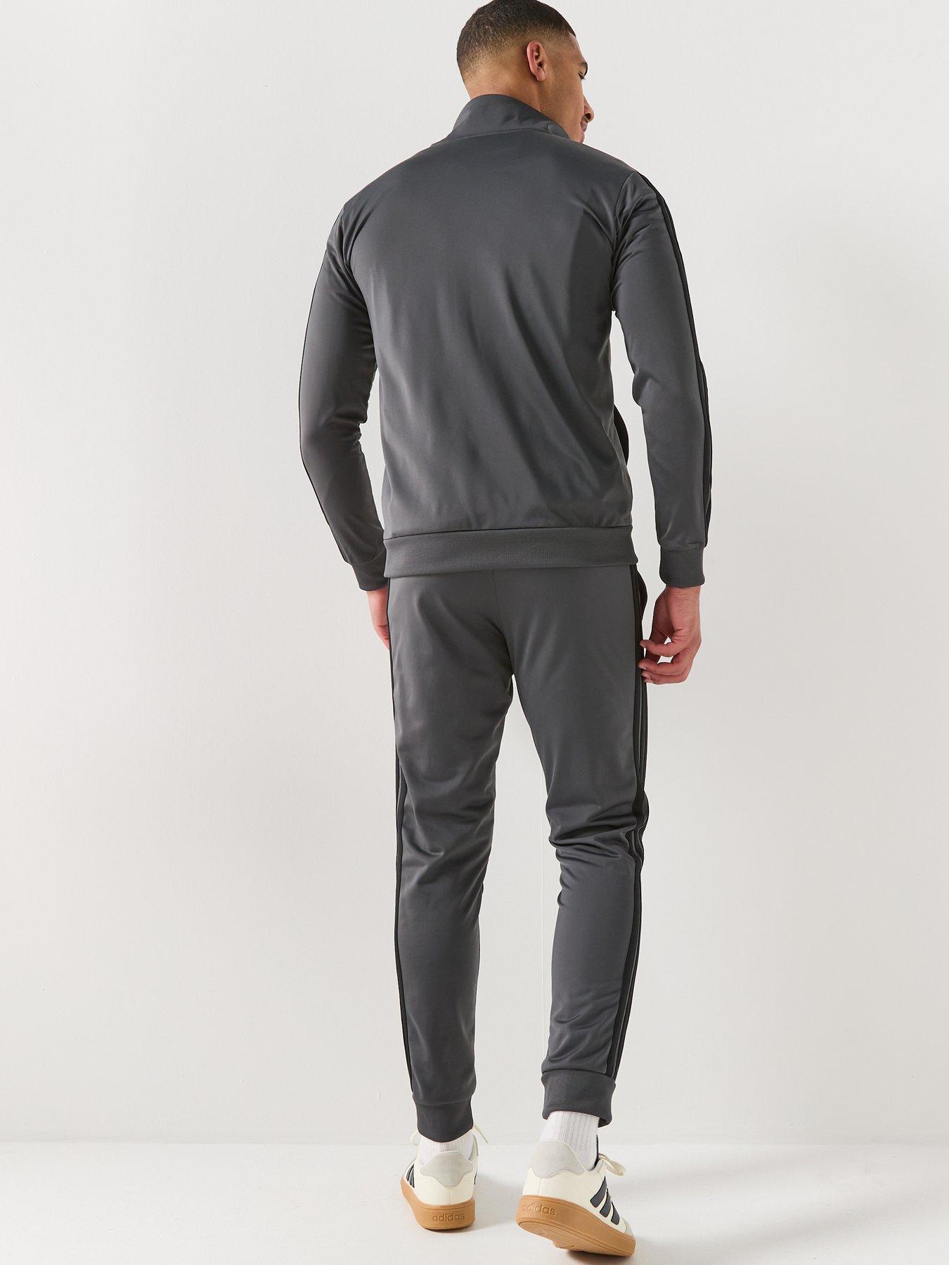 Image 2 of 6 of adidas Sportswear Men's 3 Stripes Tracksuit - Grey