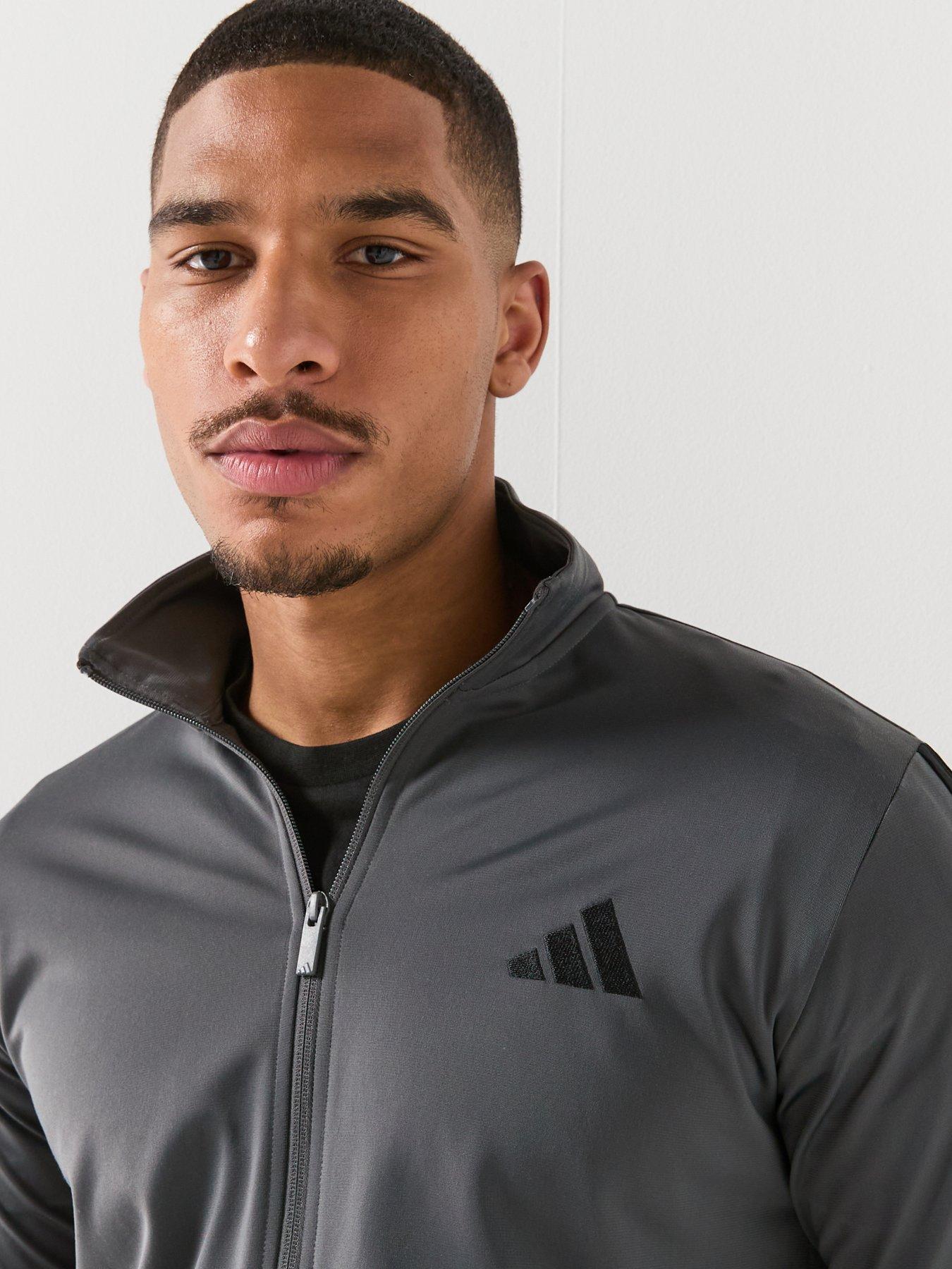 Image 4 of 6 of adidas Sportswear Men's 3 Stripes Tracksuit - Grey