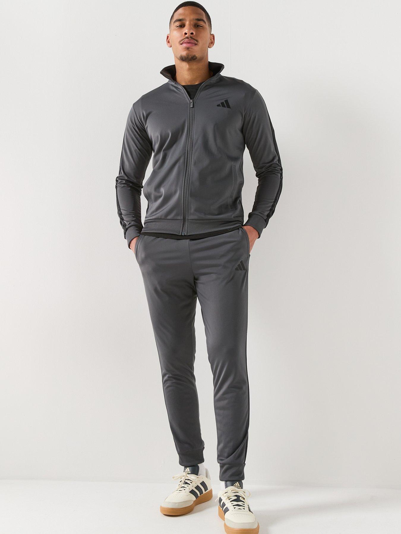 Image 6 of 6 of adidas Sportswear Men's 3 Stripes Tracksuit - Grey