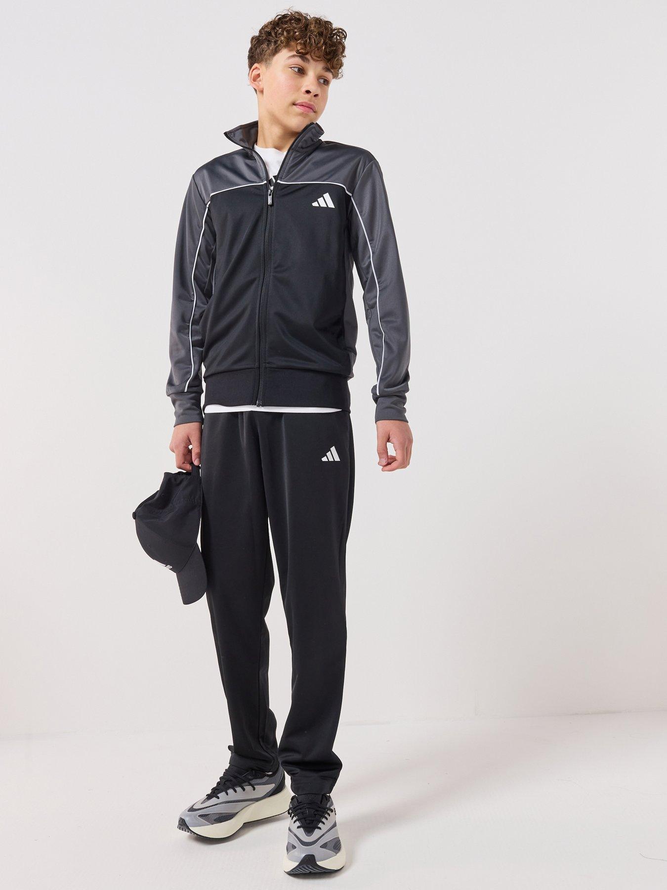 Image 1 of 7 of adidas Sportswear Junior Unisex Junior Tricot Colourpop Tracksuit - Grey