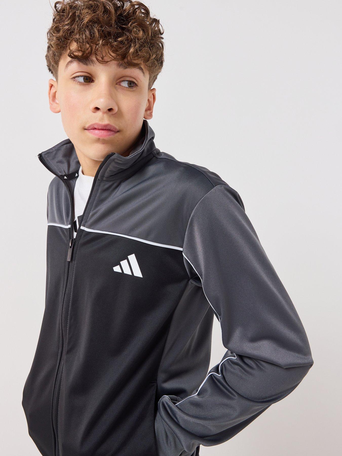 Image 4 of 7 of adidas Sportswear Junior Unisex Junior Tricot Colourpop Tracksuit - Grey