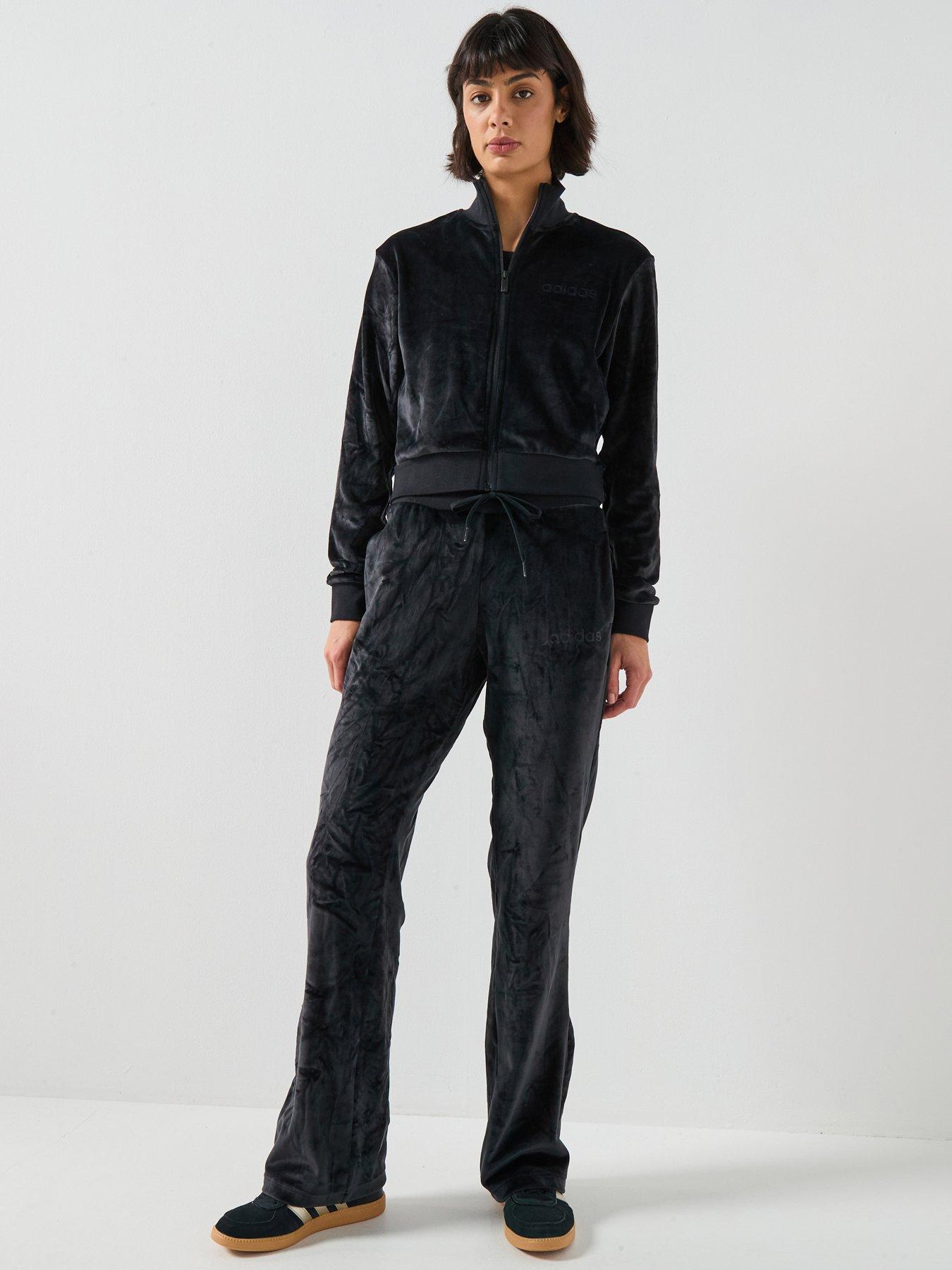 adidas-sportswear-womens-glam-velvet-tracksuit-black