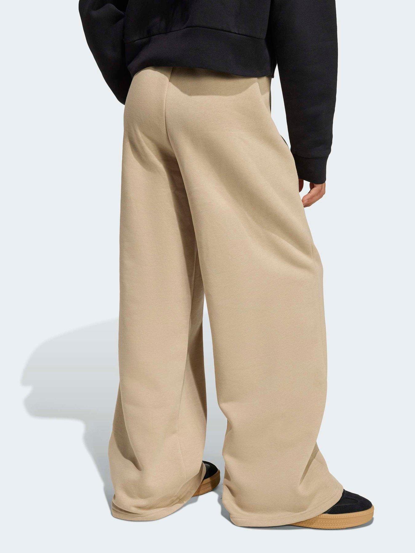 Image 2 of 7 of adidas Originals Junior Girl's Wide Leg Joggers Kids - Beige