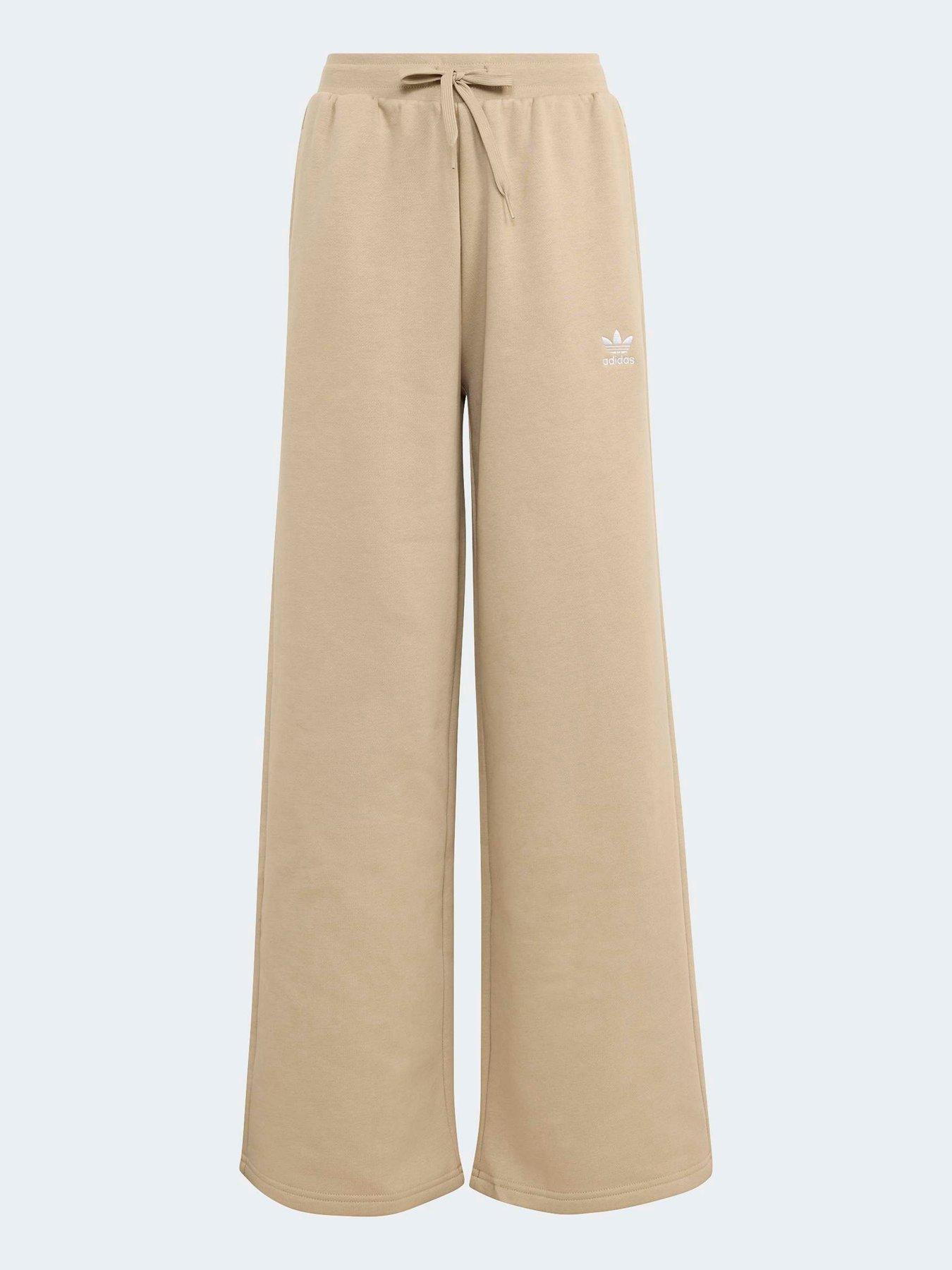 Image 6 of 7 of adidas Originals Junior Girl's Wide Leg Joggers Kids - Beige