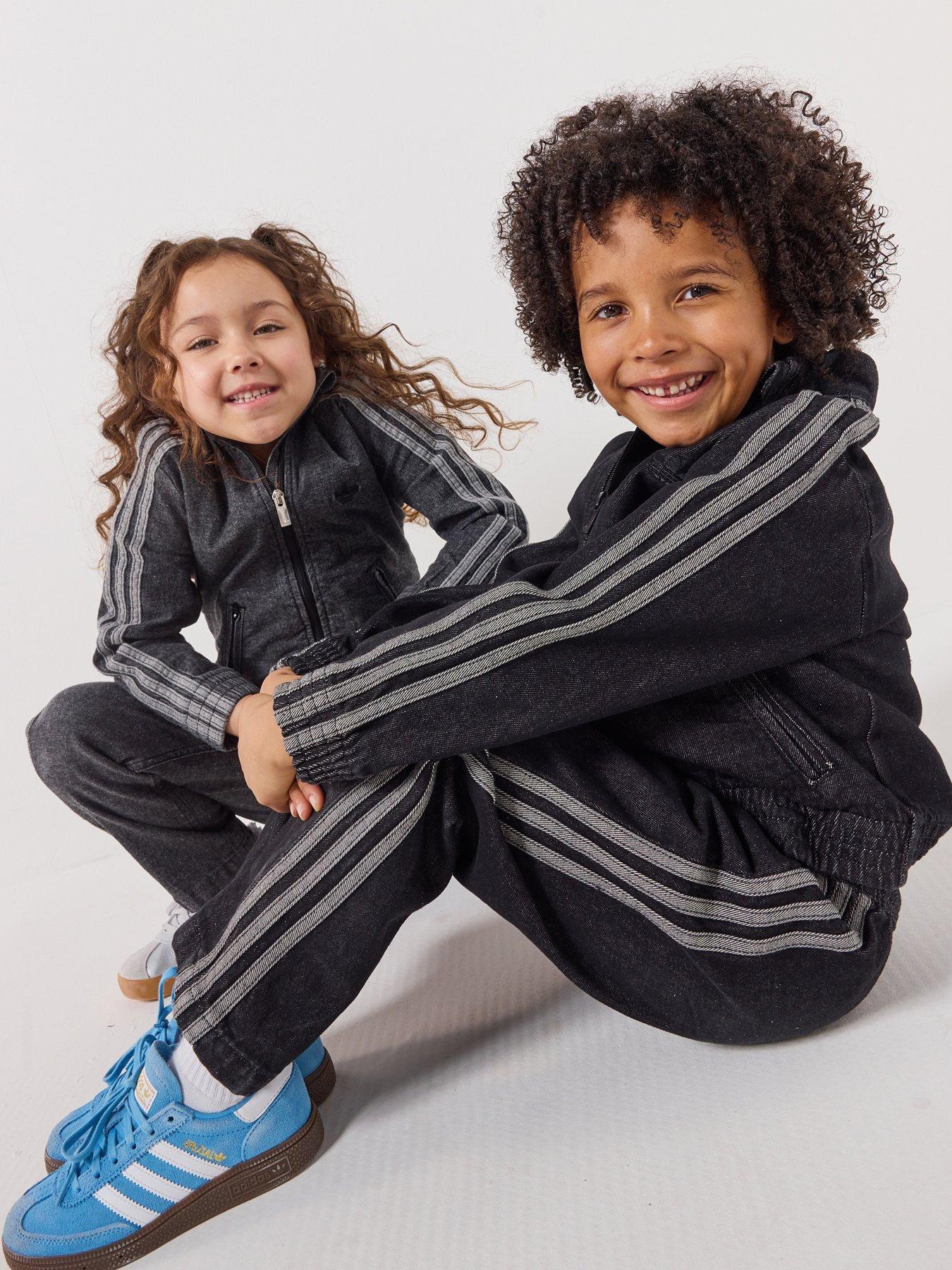 adidas Originals Kids Unisex Firebird Denim Track Top - Black