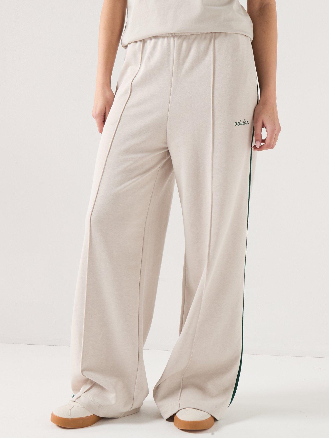 adidas Sportswear Women's Seasonal Essentials Colorpop Pants With Embroidered Graphic - Beige