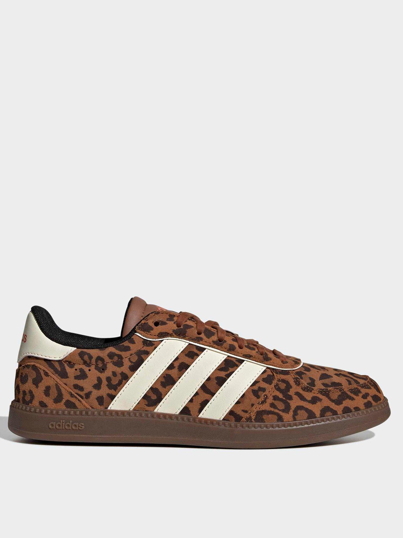 adidas Sportswear Womens Breaknet Sleek Leopard Trainers - Brown