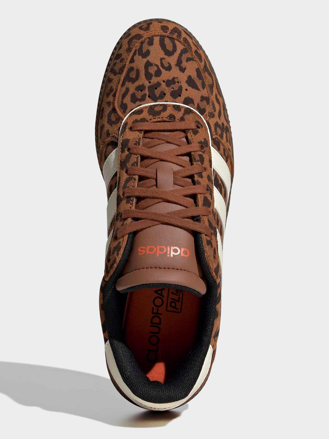 Image 4 of 7 of adidas Sportswear Womens Breaknet Sleek Leopard Trainers - Brown