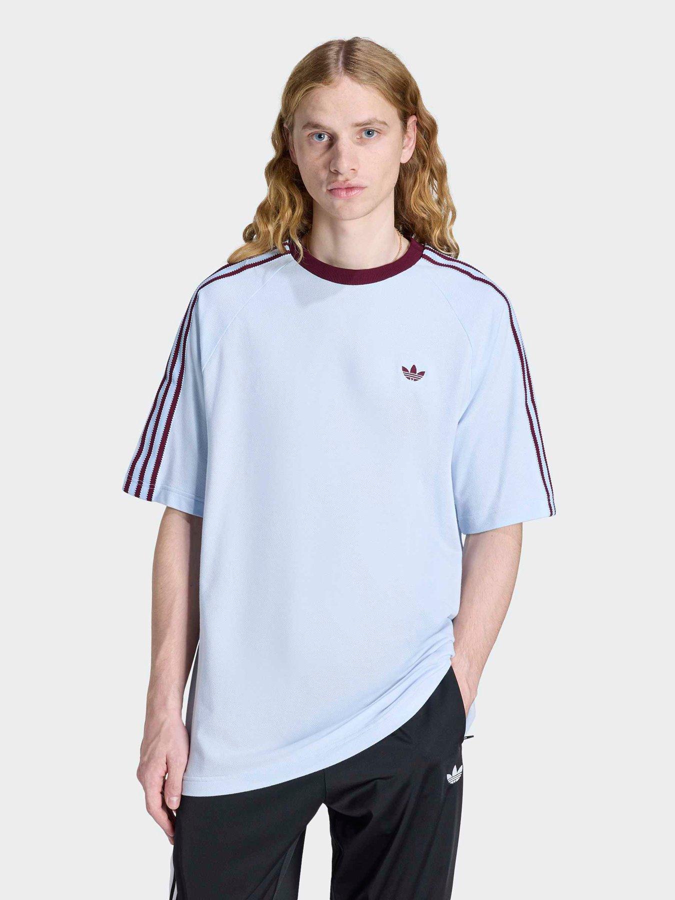 Image 1 of 6 of adidas Originals Britcore Ringer T-Shirt - Blue