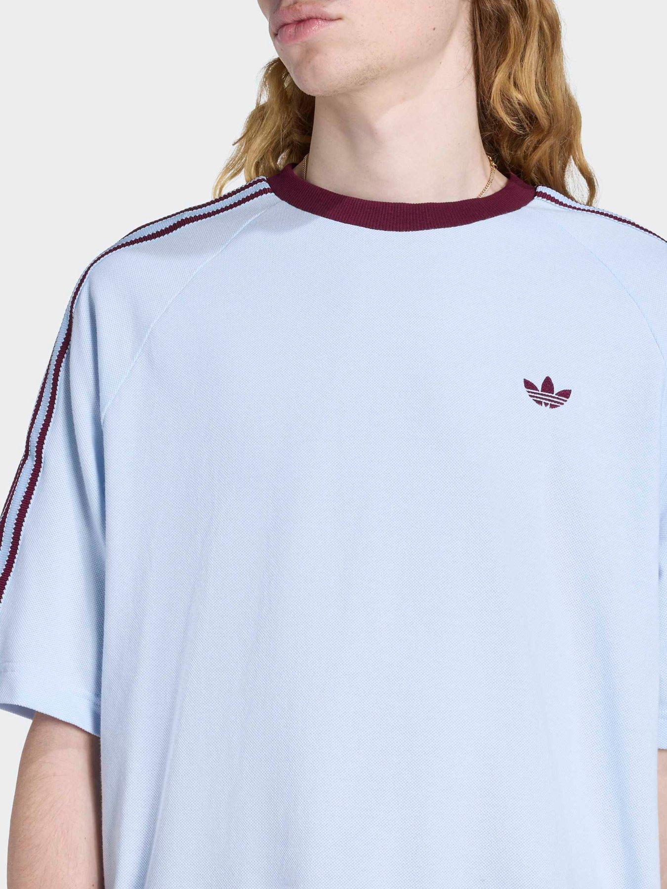 Image 4 of 6 of adidas Originals Britcore Ringer T-Shirt - Blue