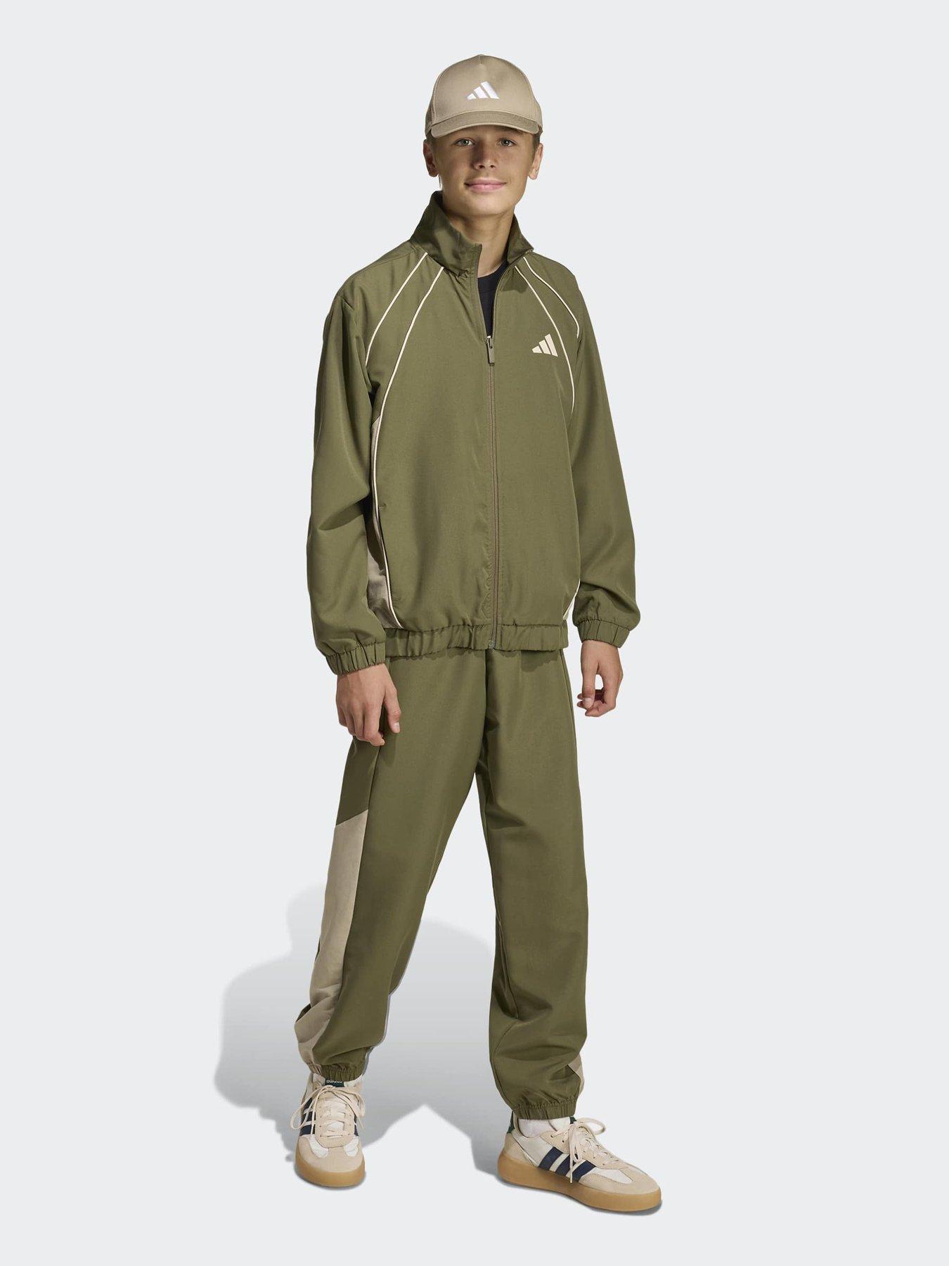 Image 3 of 7 of adidas Sportswear Junior Unisex Colour Block Woven Tracksuit - Green