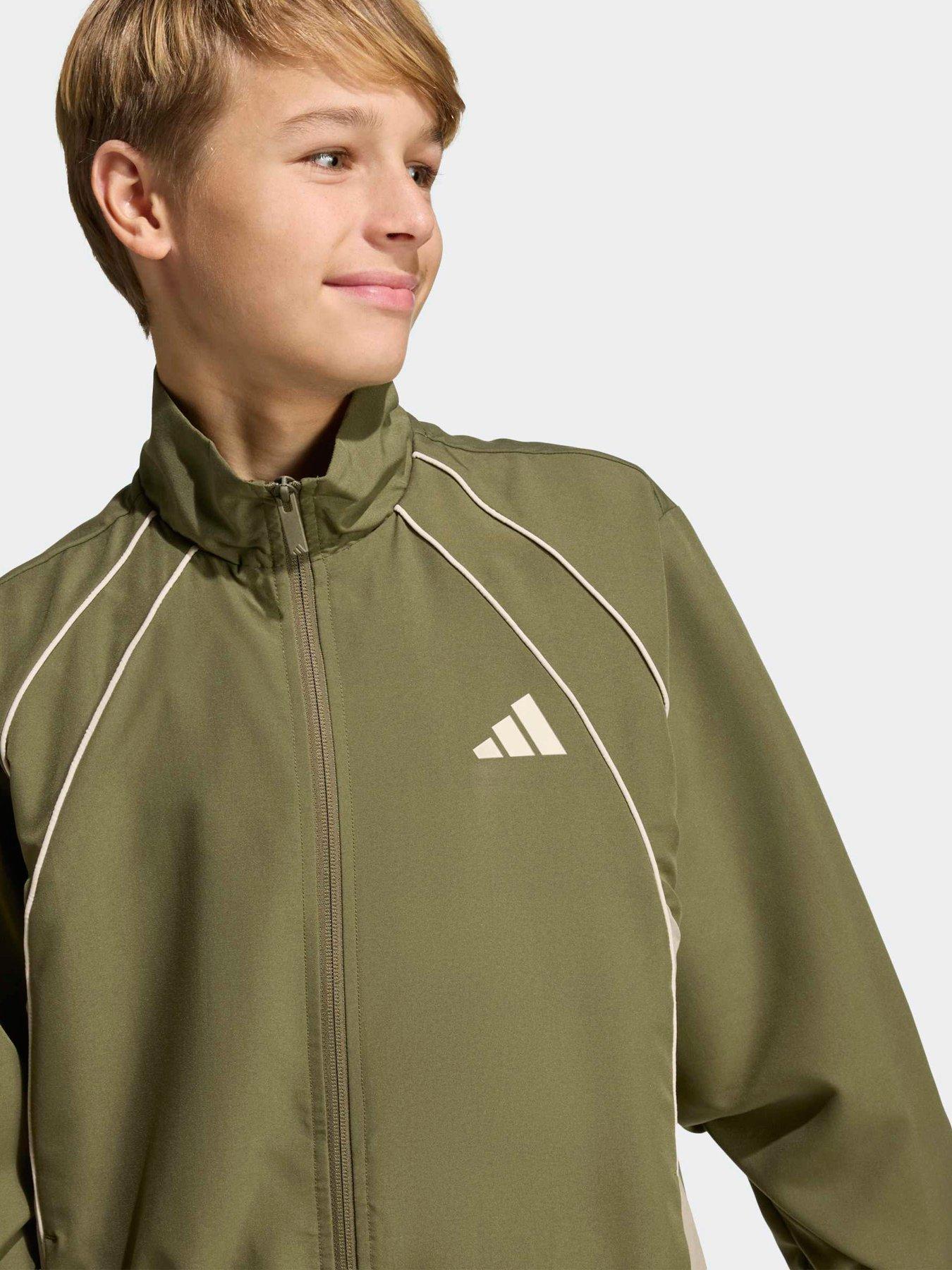 Image 4 of 7 of adidas Sportswear Junior Unisex Colour Block Woven Tracksuit - Green