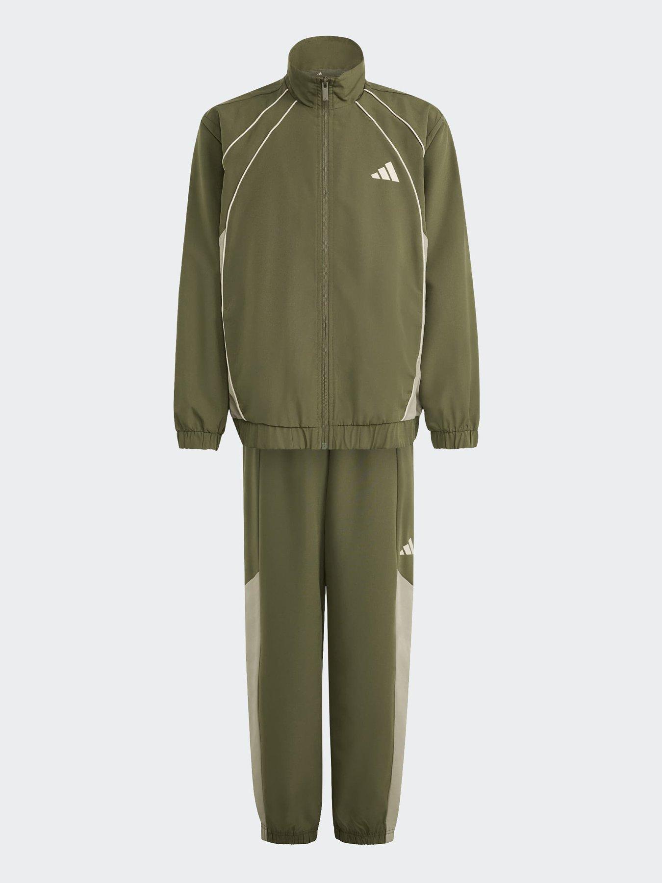 Image 6 of 7 of adidas Sportswear Junior Unisex Colour Block Woven Tracksuit - Green