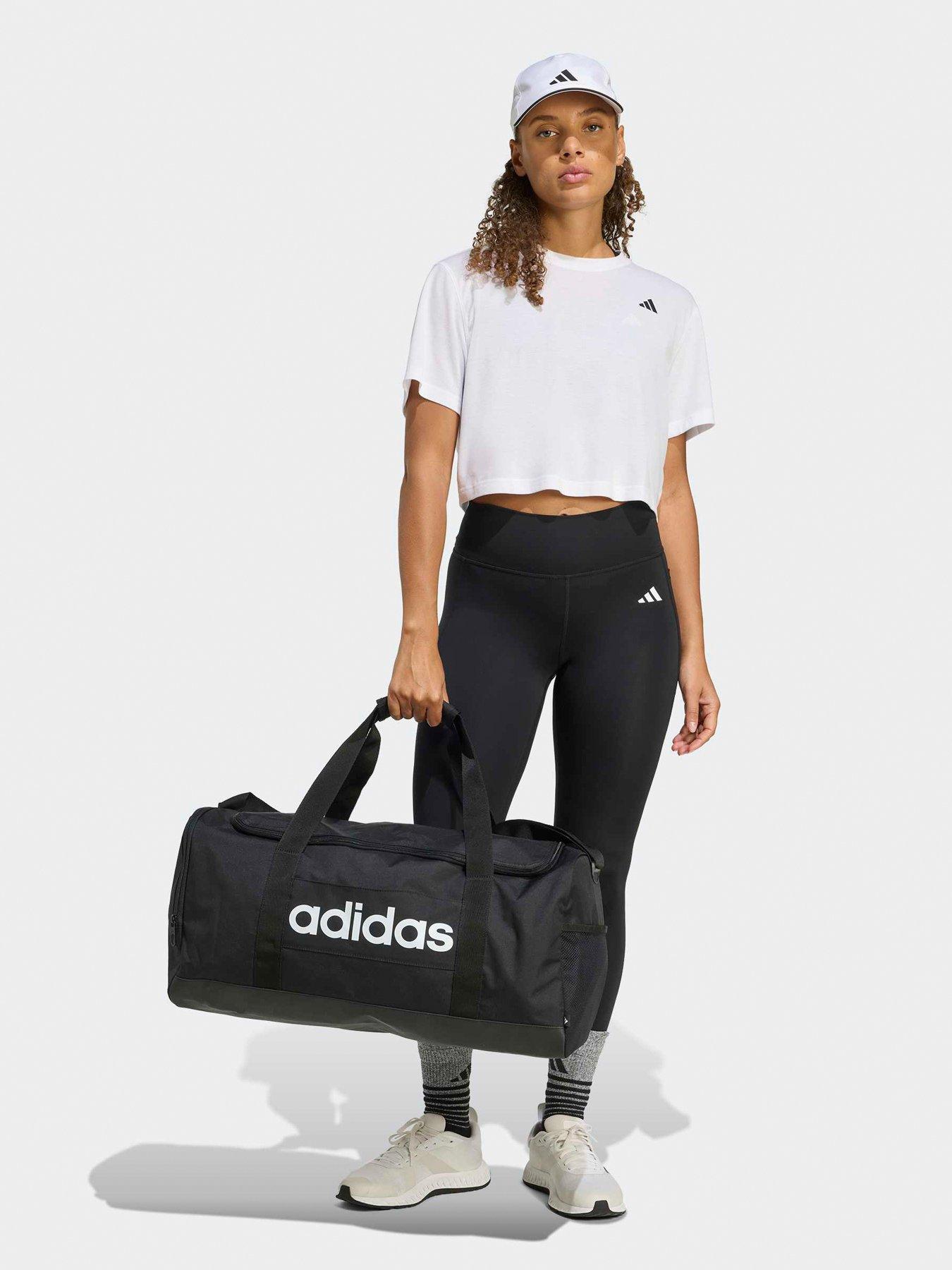 adidas-sportswear-unisex-linear-duffel-bag-blackstillFront