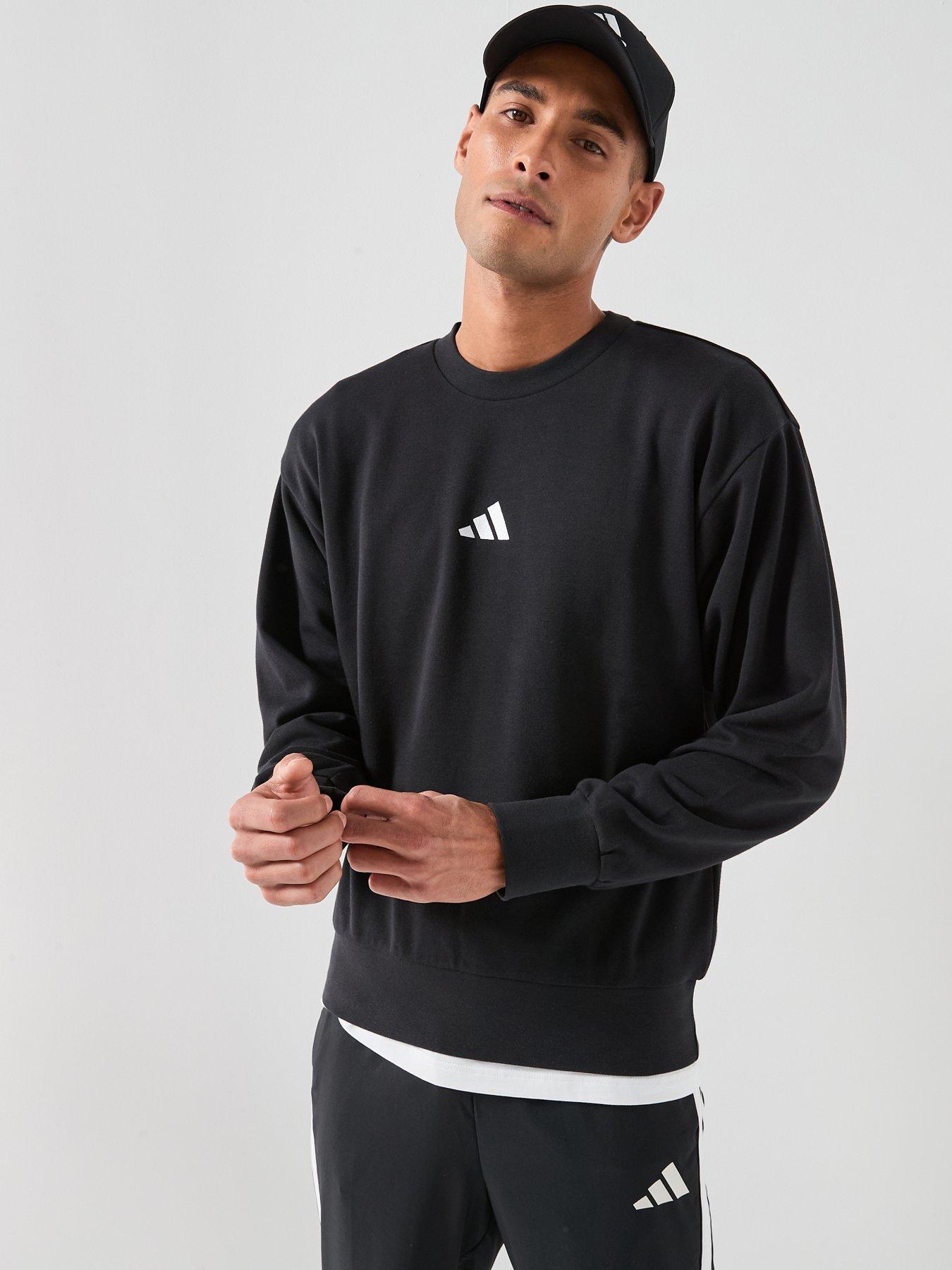 adidas Sportswear Men's Essentials Feelcozy French Terry Sweatshirt - Black