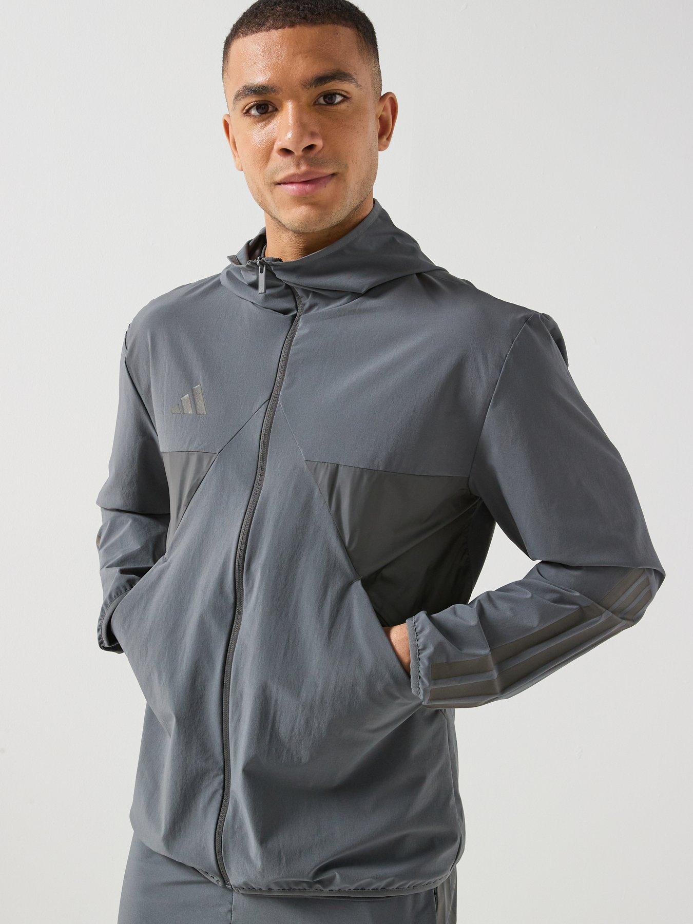 adidas Sportswear Men's House Of Tiro Hooded Tracksuit Top - Grey