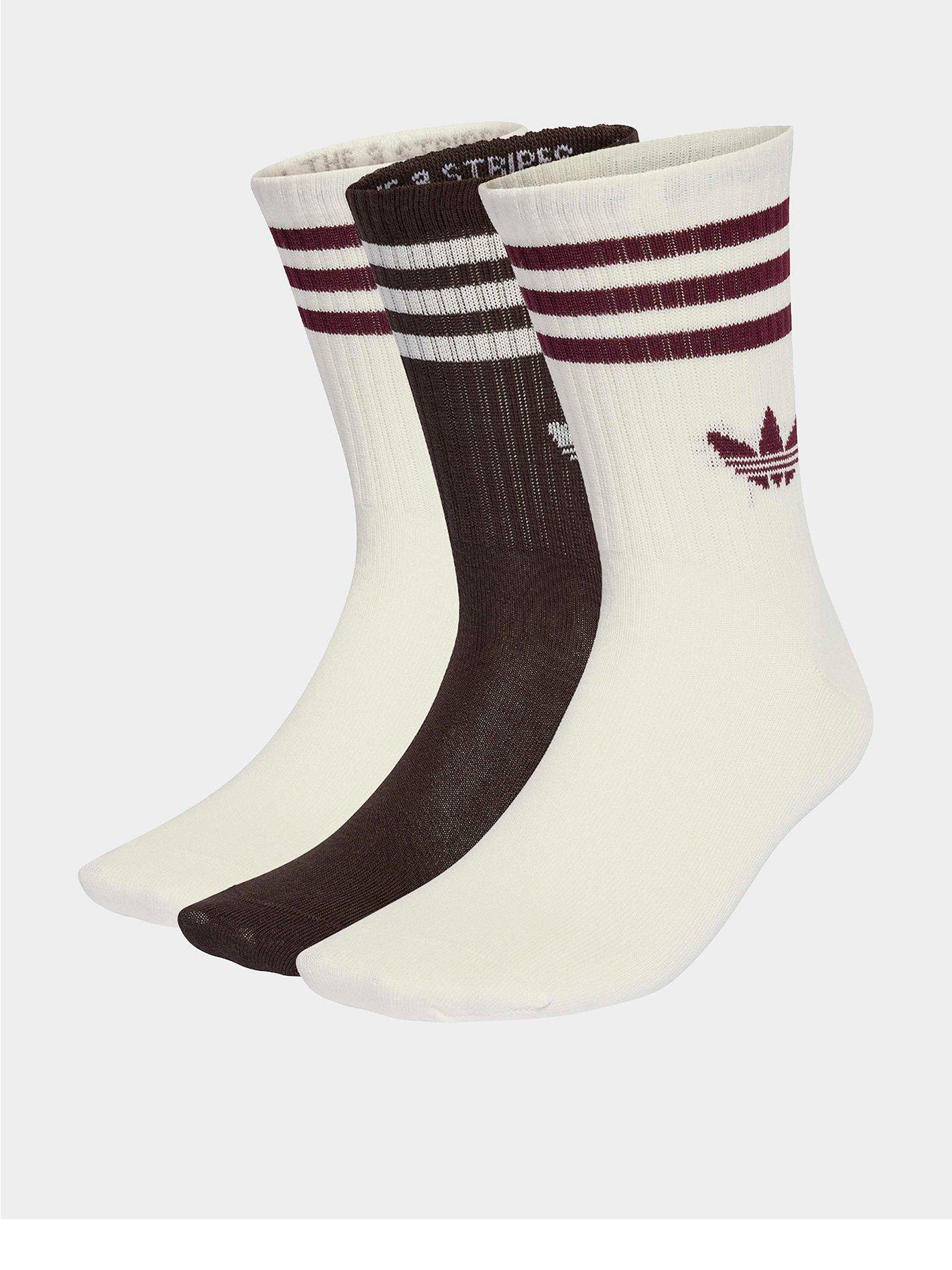 Image 1 of 4 of adidas Originals Unisex Crew Socks 3 Pack - White