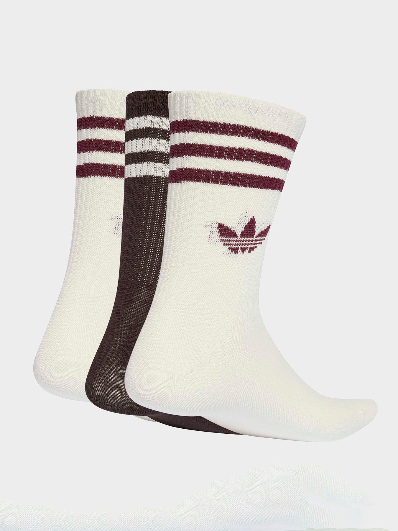 Image 2 of 4 of adidas Originals Unisex Crew Socks 3 Pack - White