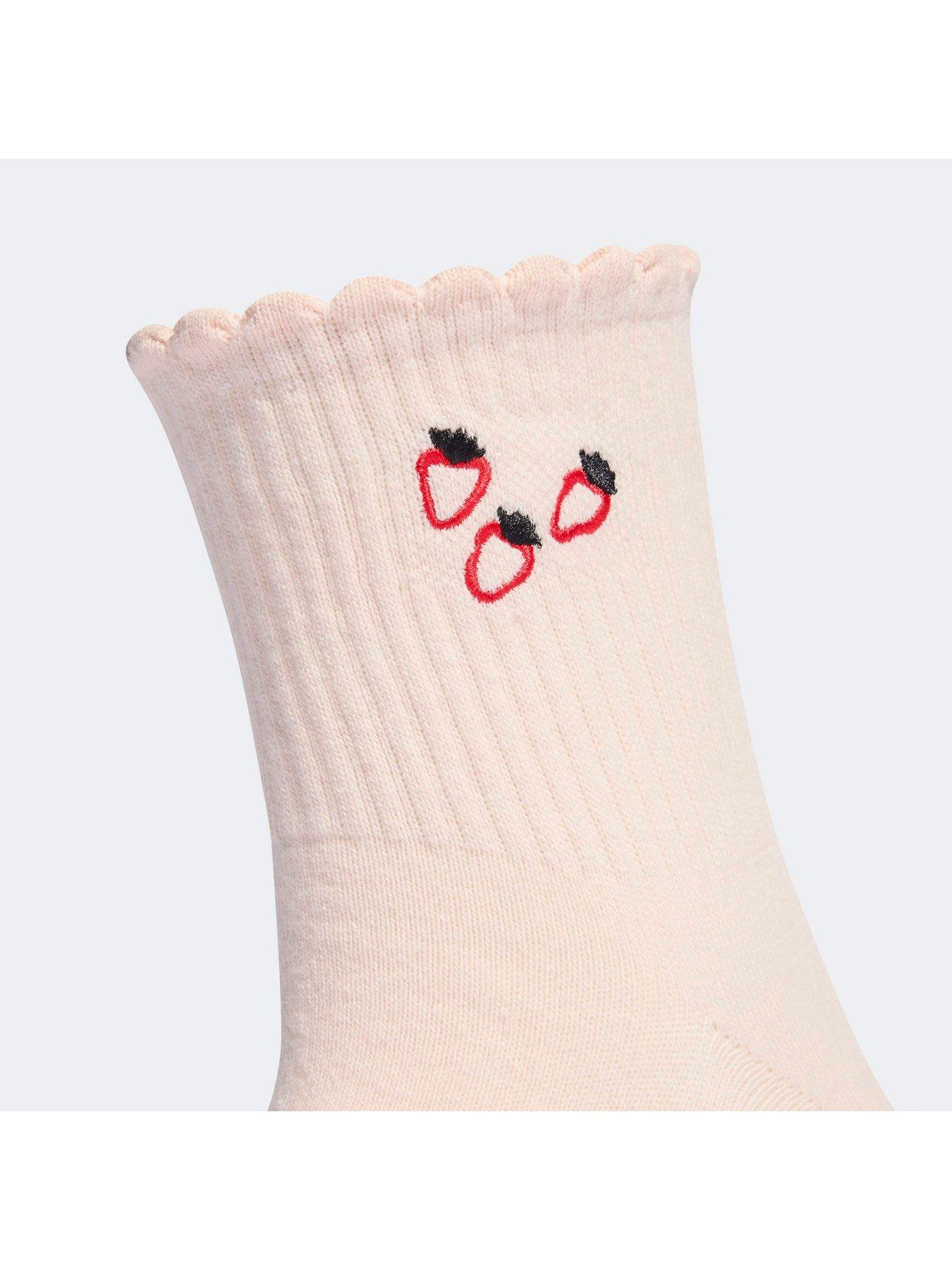 Image 3 of 3 of adidas Sportswear Unisex Graphic Sock 3 Pack - Wonder Quartz / White / Pure Ruby