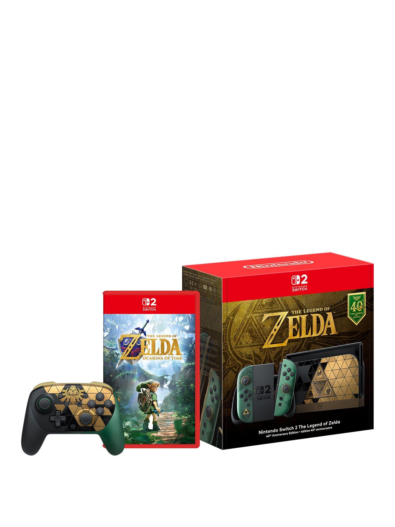 Image 1 of 7 of Nintendo Switch 2 The Legend of Zelda 40th Anniversary Edition Console + The Legend of&nbsp;Zelda:&nbsp;Ocarina of Time + The Legend of Zelda 40th Anniversary Edition Pro Controller