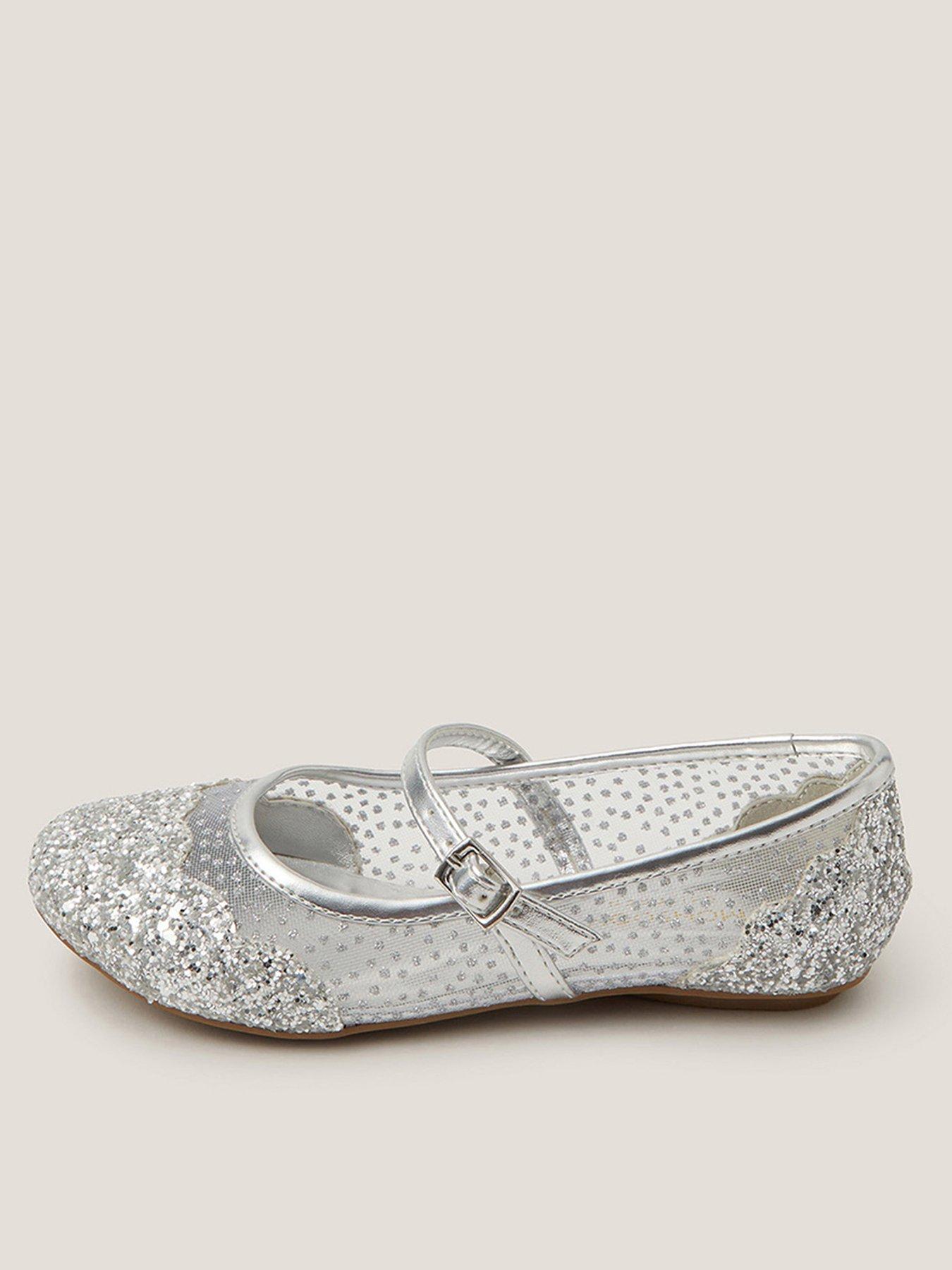 monsoon-girls-glitter-mesh-ballet-flats-silverfront
