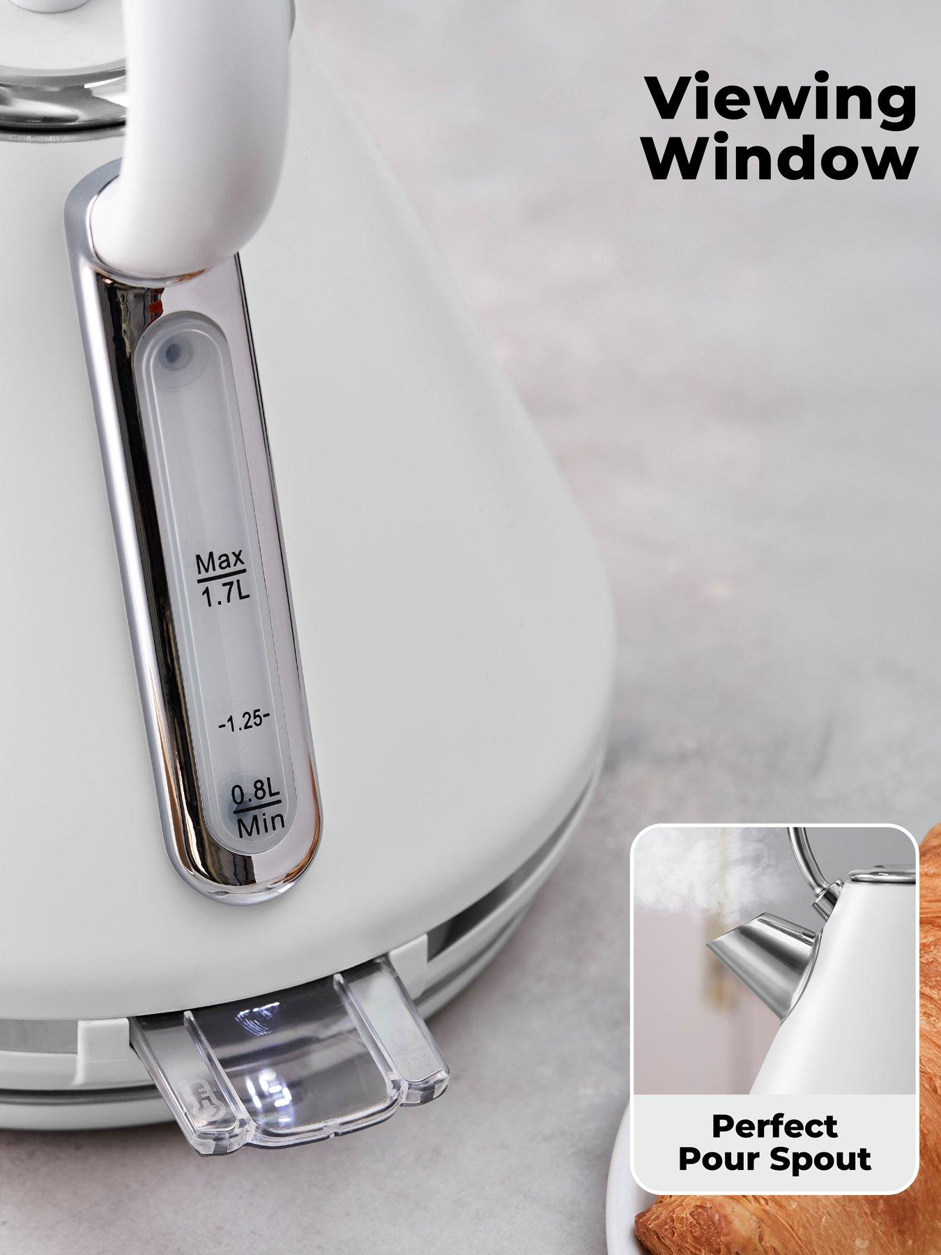 Image 4 of 7 of Tower Mirage 1.7L Digital Kettle with Variable Temperature Function 3kW White with Chrome Accents