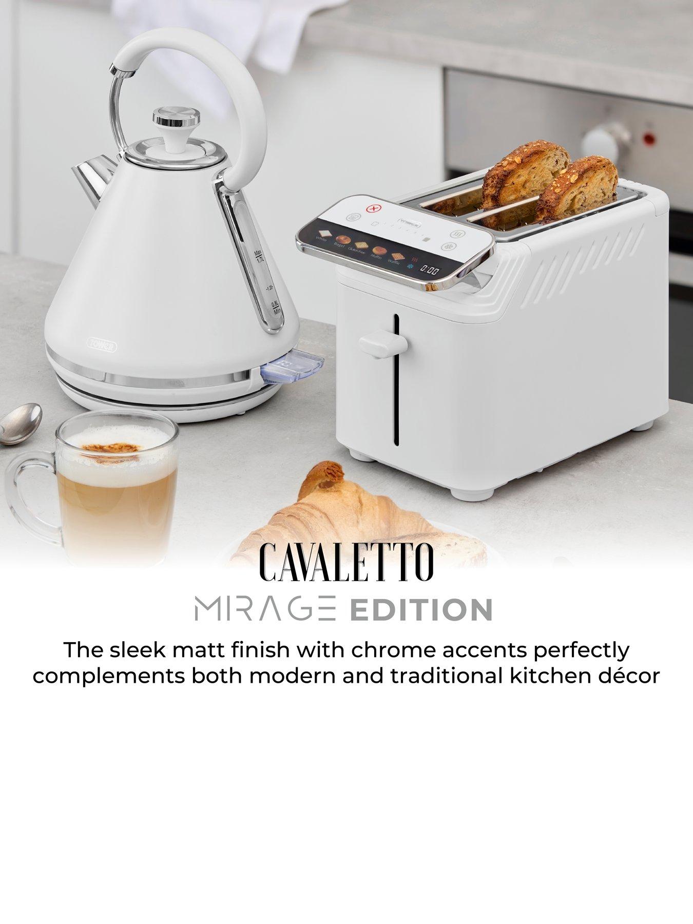 Image 5 of 7 of Tower Mirage 1.7L Digital Kettle with Variable Temperature Function 3kW White with Chrome Accents