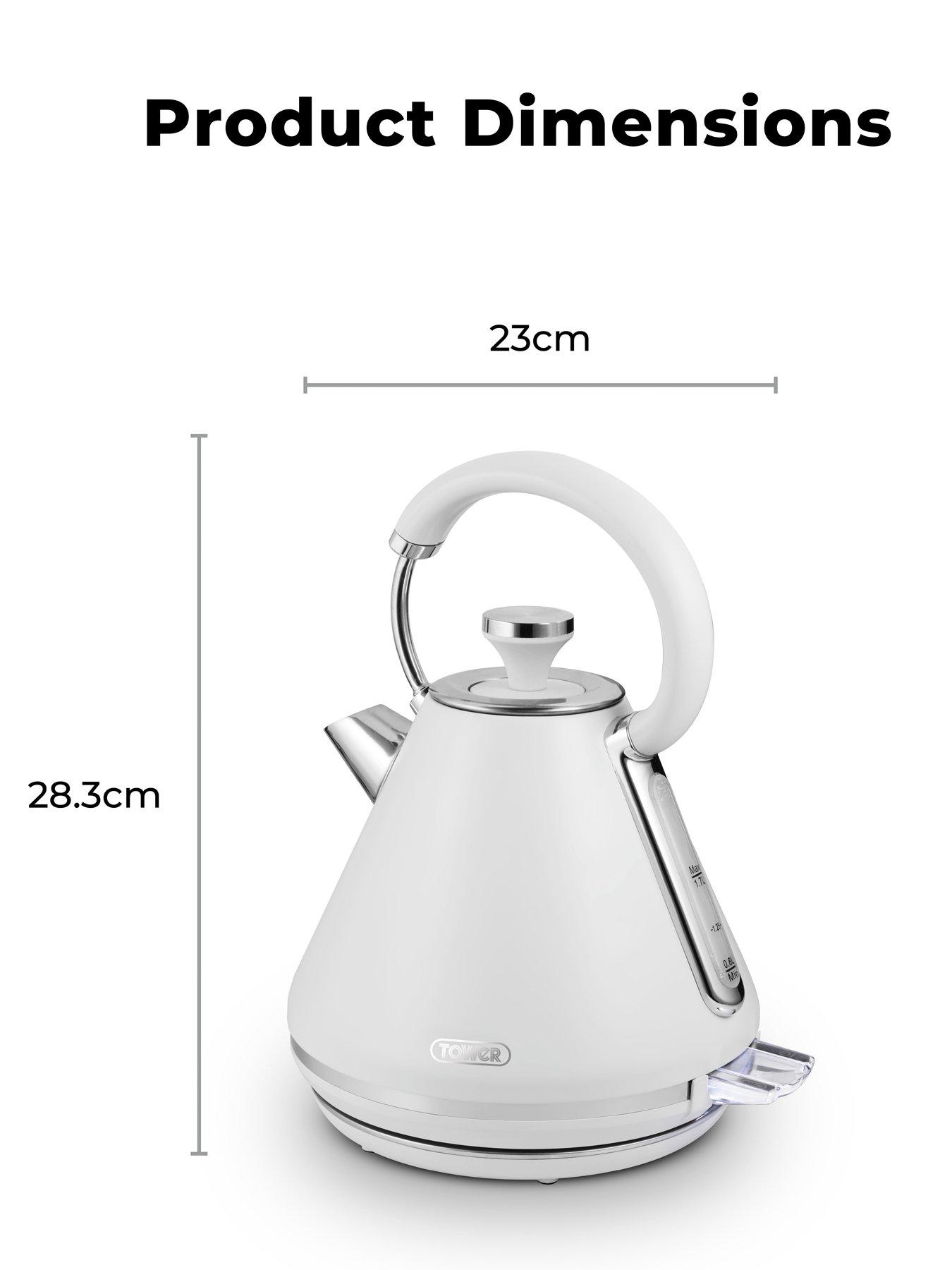 Image 6 of 7 of Tower Mirage 1.7L Digital Kettle with Variable Temperature Function 3kW White with Chrome Accents