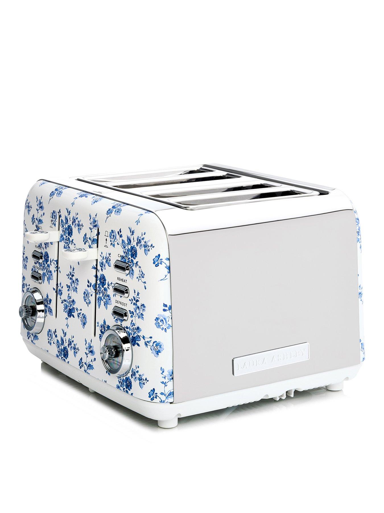 Image 2 of 6 of Laura Ashley 4 Slice Toaster Twin Pack -&nbsp;China Rose