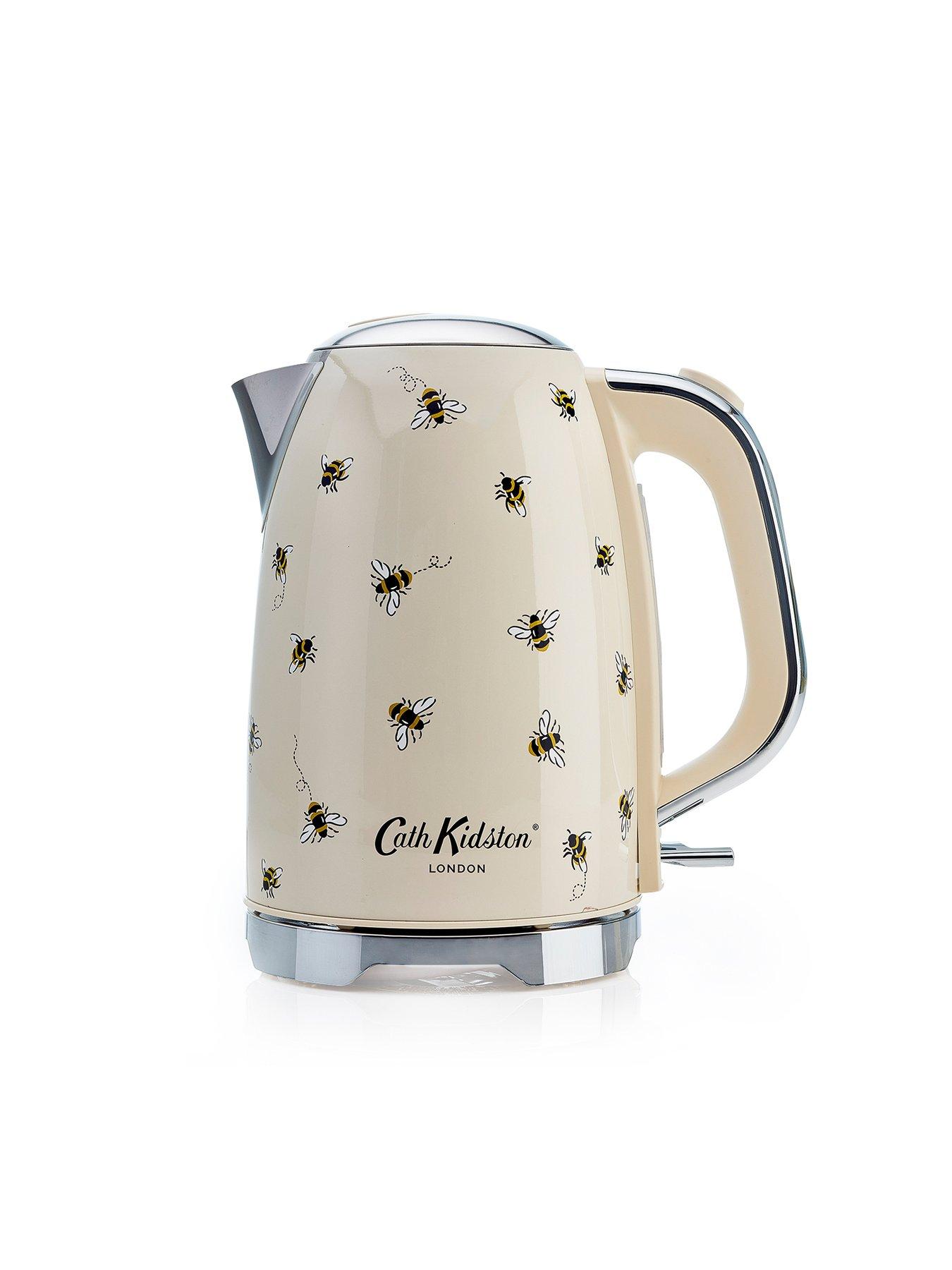 Image 6 of 7 of Laura Ashley Cath Kidston 4-Slice Toaster and Kettle Twin Pack - Cream with Bees