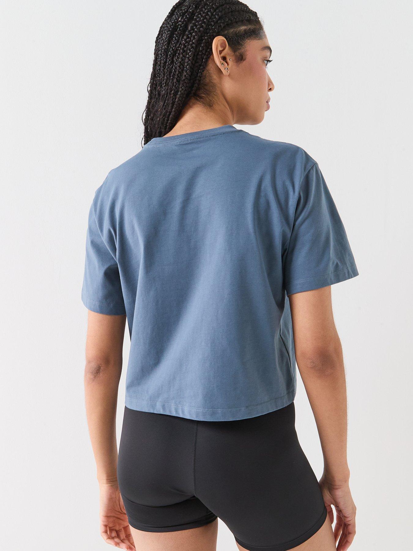 Image 2 of 6 of The North Face Womens Evolution Simple Dome Crop T-Shirt - Grey