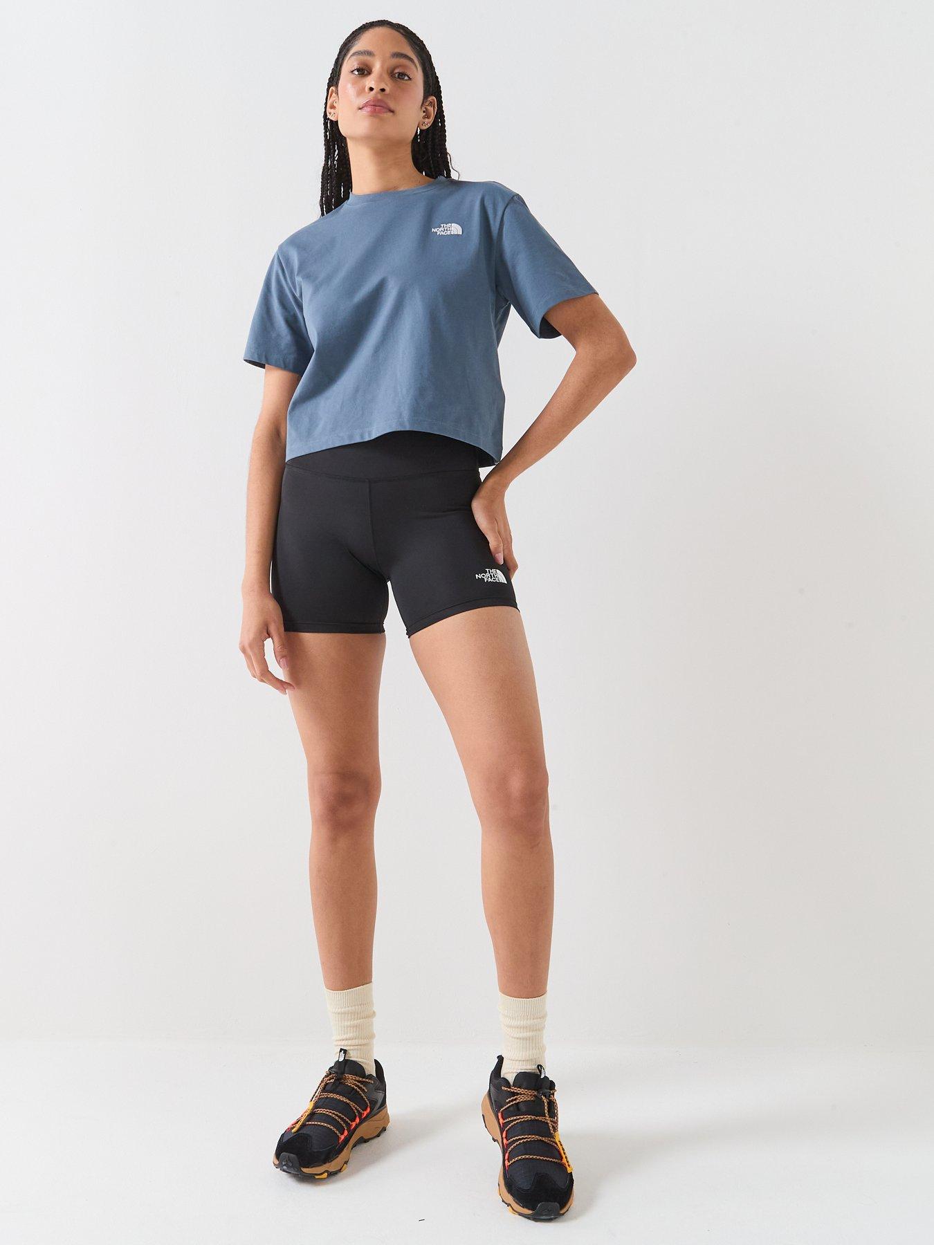 Image 3 of 6 of The North Face Womens Evolution Simple Dome Crop T-Shirt - Grey