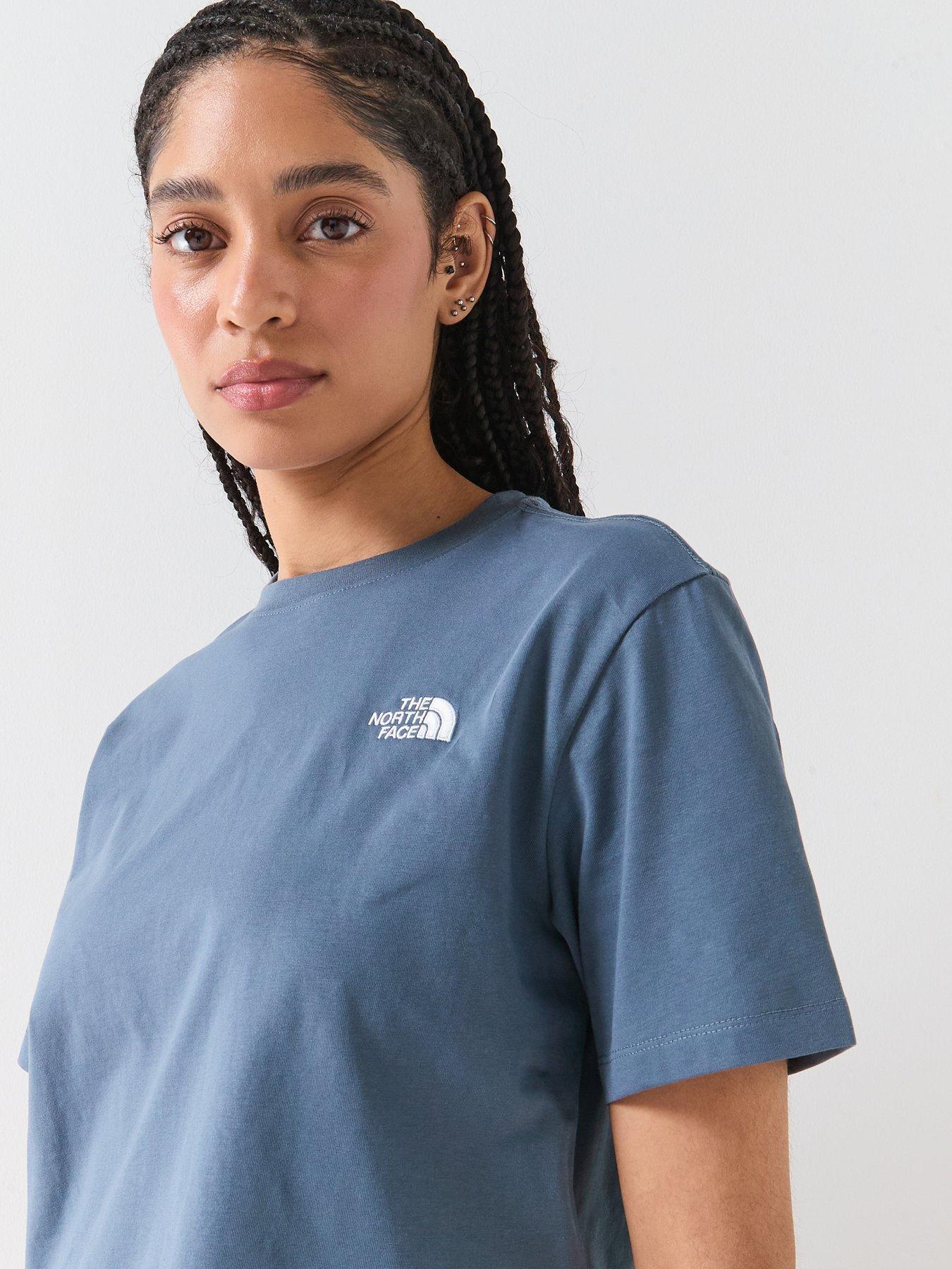 Image 4 of 6 of The North Face Womens Evolution Simple Dome Crop T-Shirt - Grey