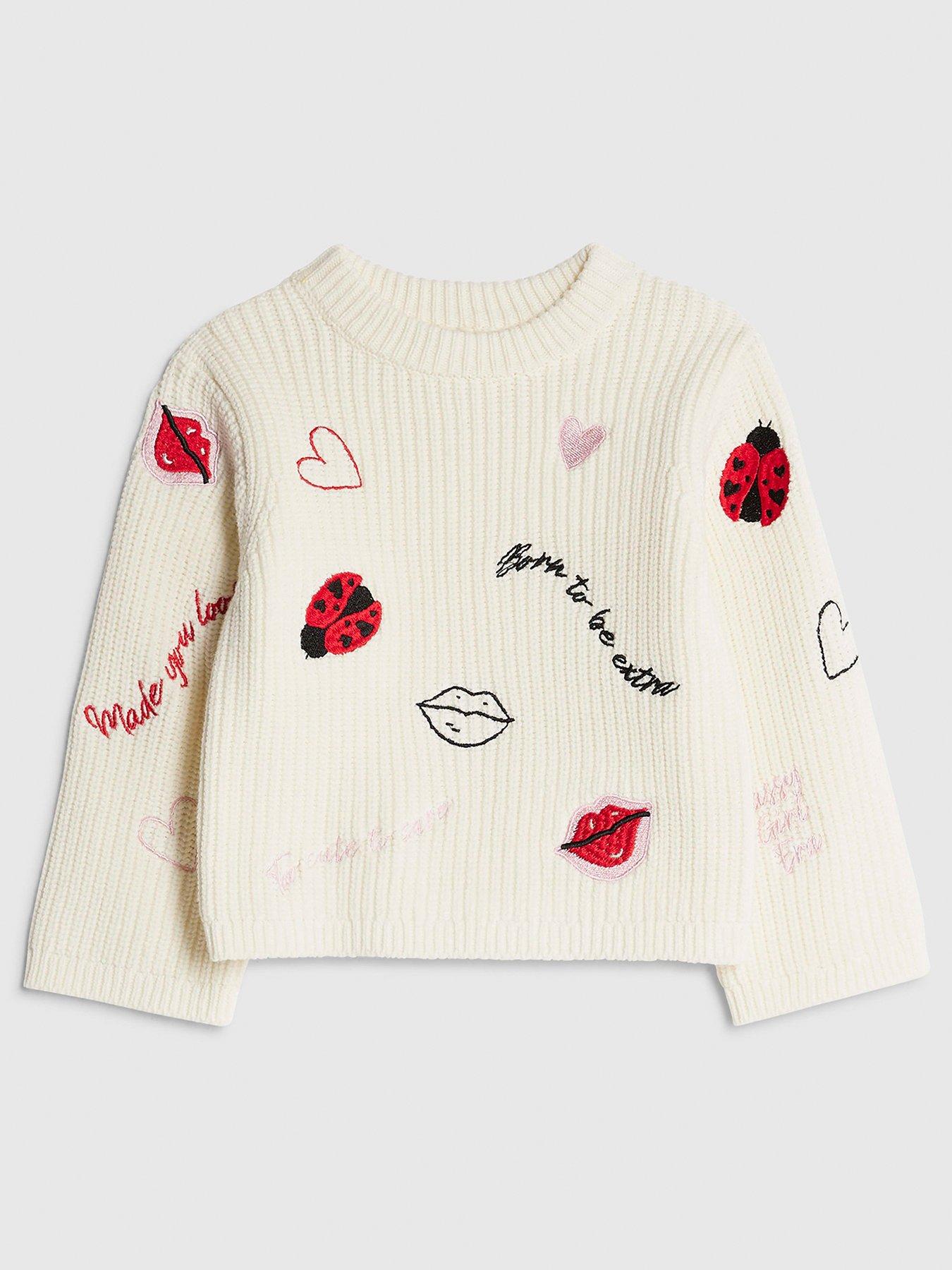 river-island-mini-girls-ladybird-lips-jumper-creamfront