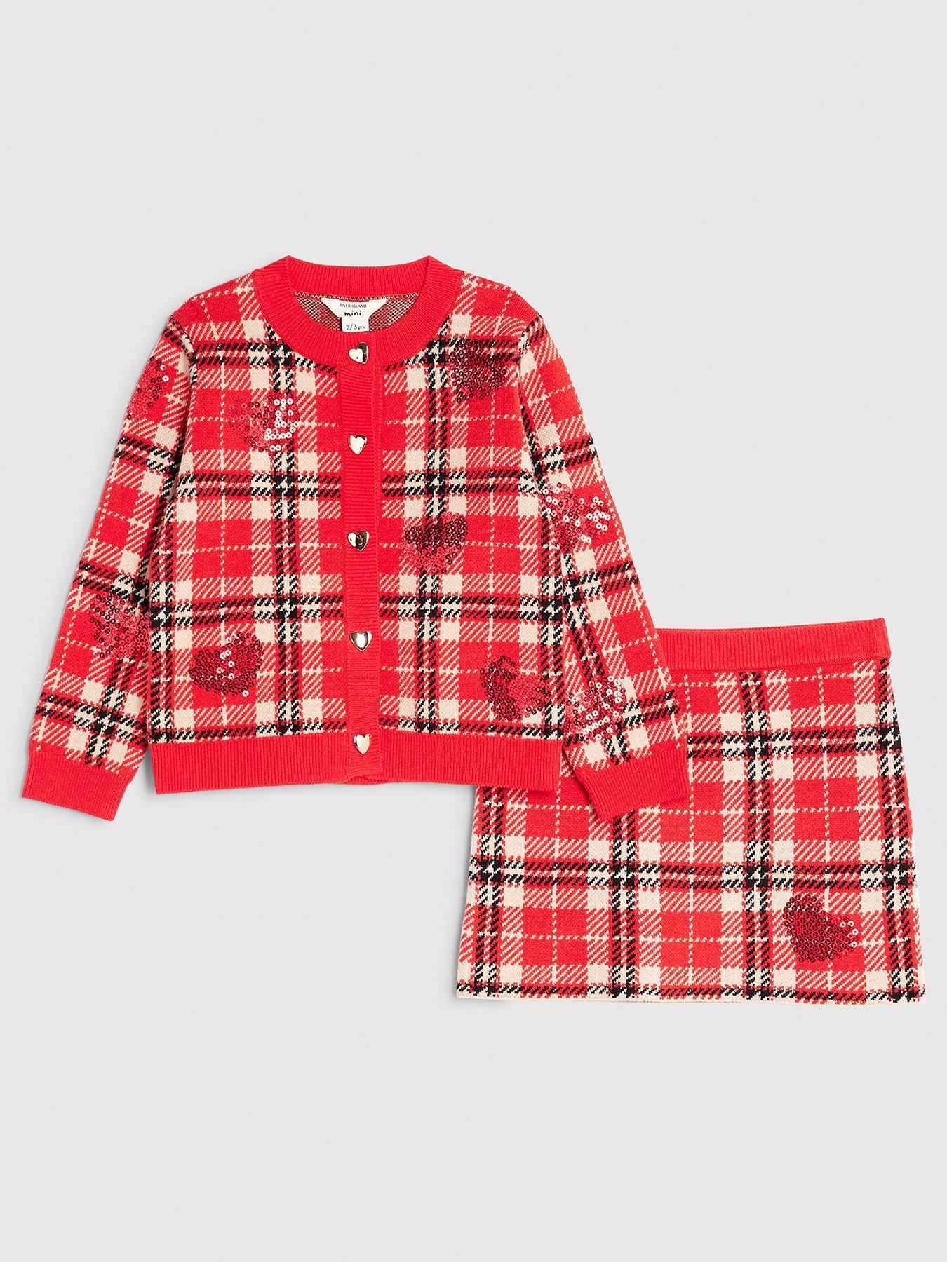 river-island-mini-girls-tartan-heart-sequin-skirt-set-red