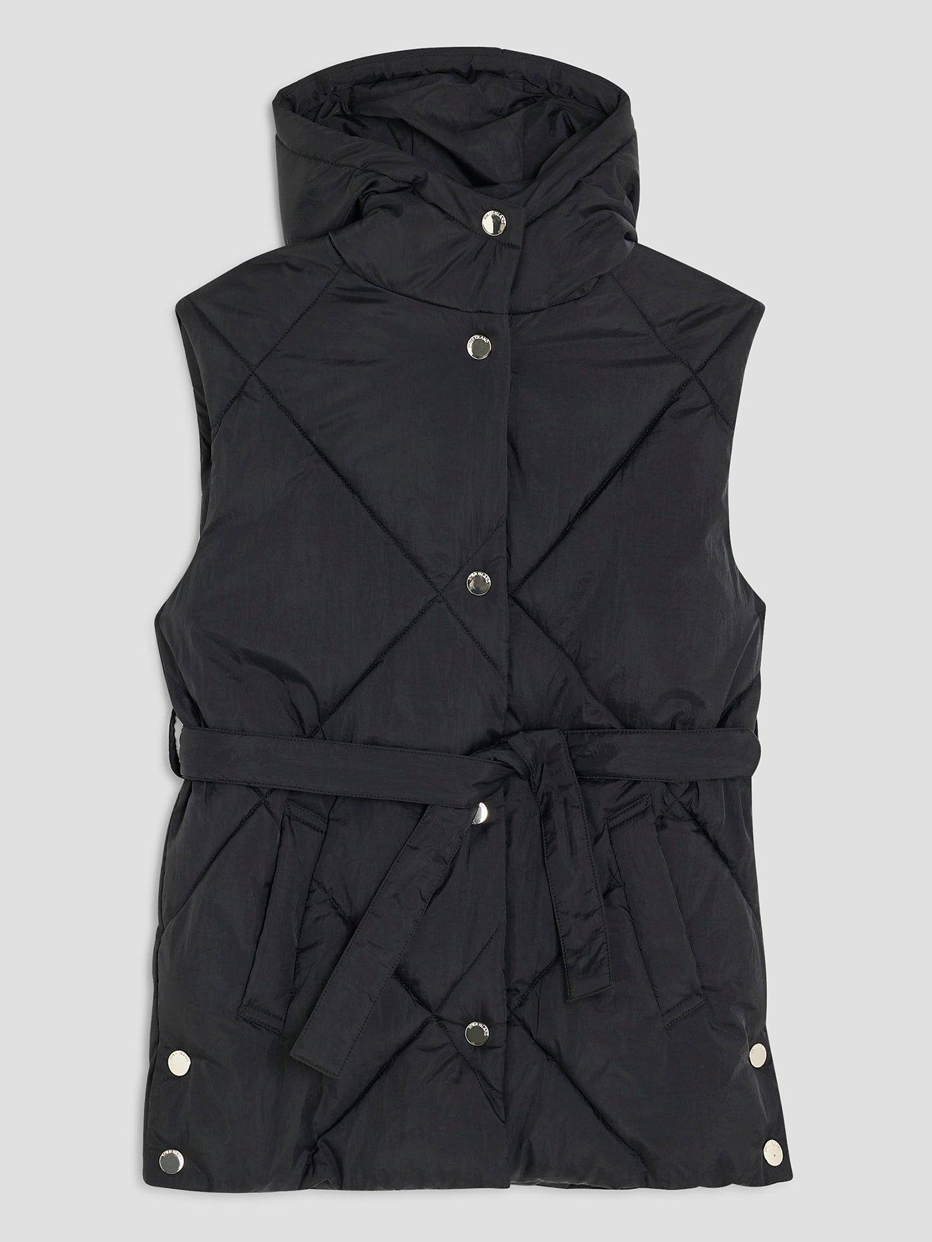 river-island-older-girls-belted-hooded-gilet-black