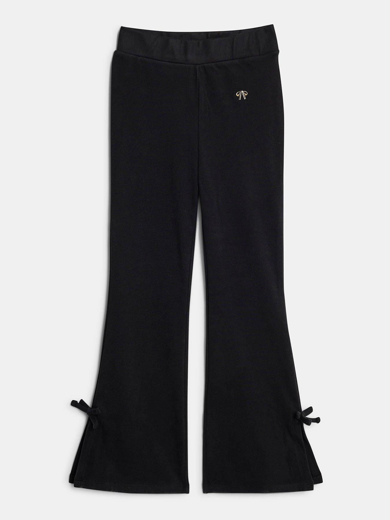 river-island-older-girls-cosy-bow-flared-trousers-black